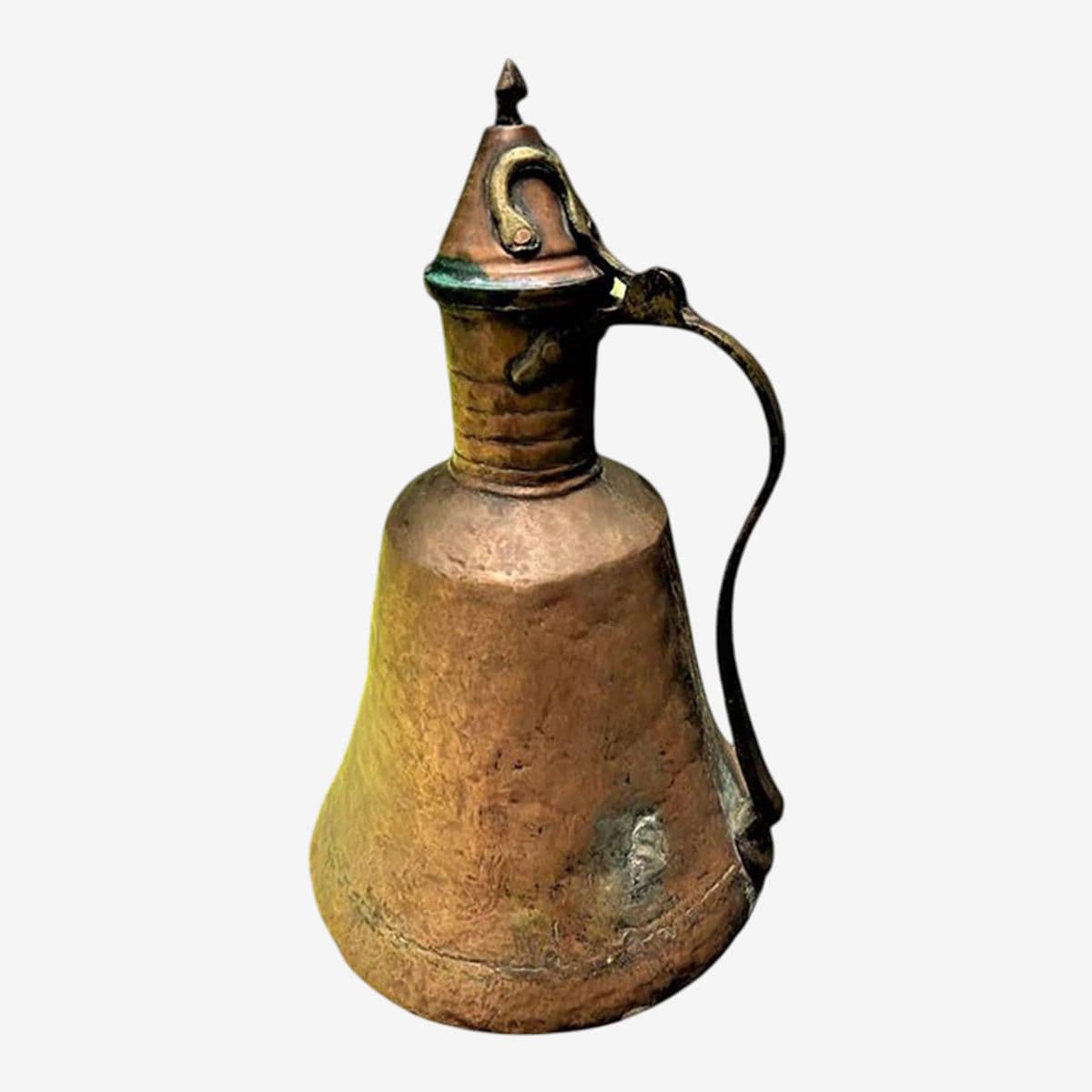 Large Egyptian Vintage Copper Hand Crafted Water Vessel - Mid 20th Century - Image 1