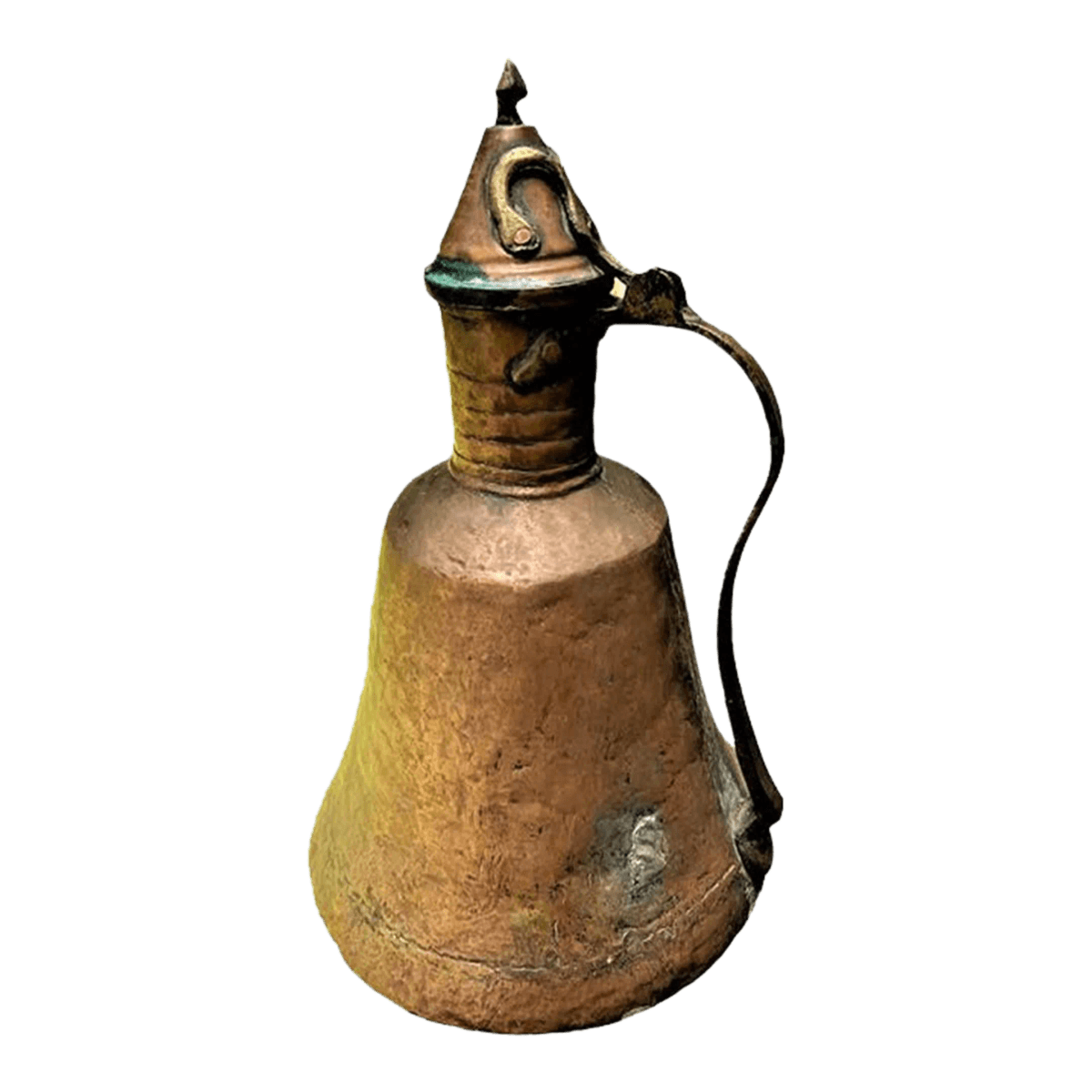 Large Egyptian Vintage Copper Hand Crafted Water Vessel - Mid 20th Century - Thumbnail 2