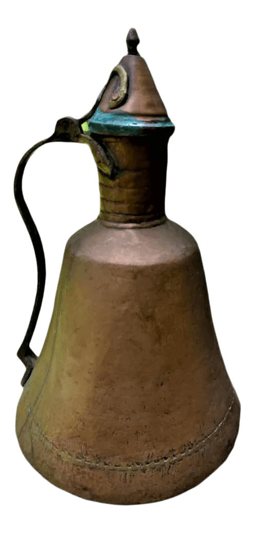 Large Egyptian Vintage Copper Hand Crafted Water Vessel - Mid 20th Century - Thumbnail 6