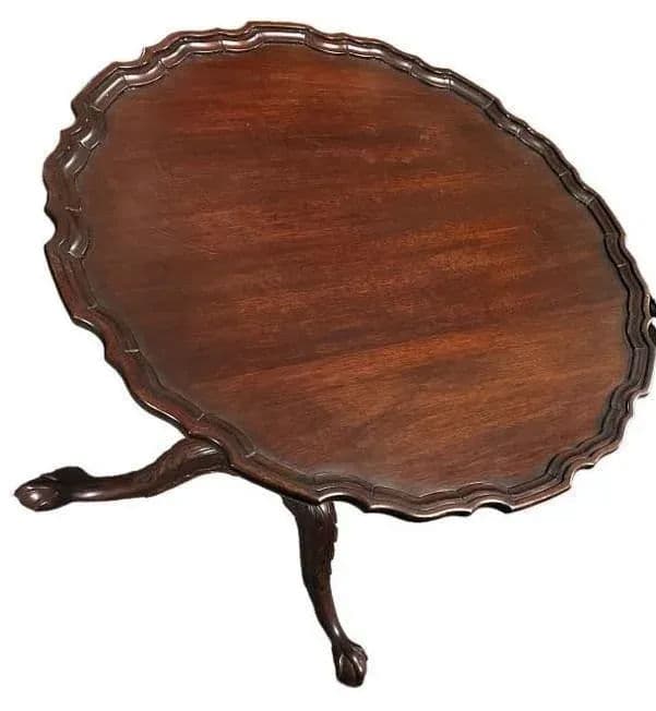 Henkel Harris Vintage 1990s Mahogany Tilt Top Ball & Claw Wine Table - Thumbnail 6