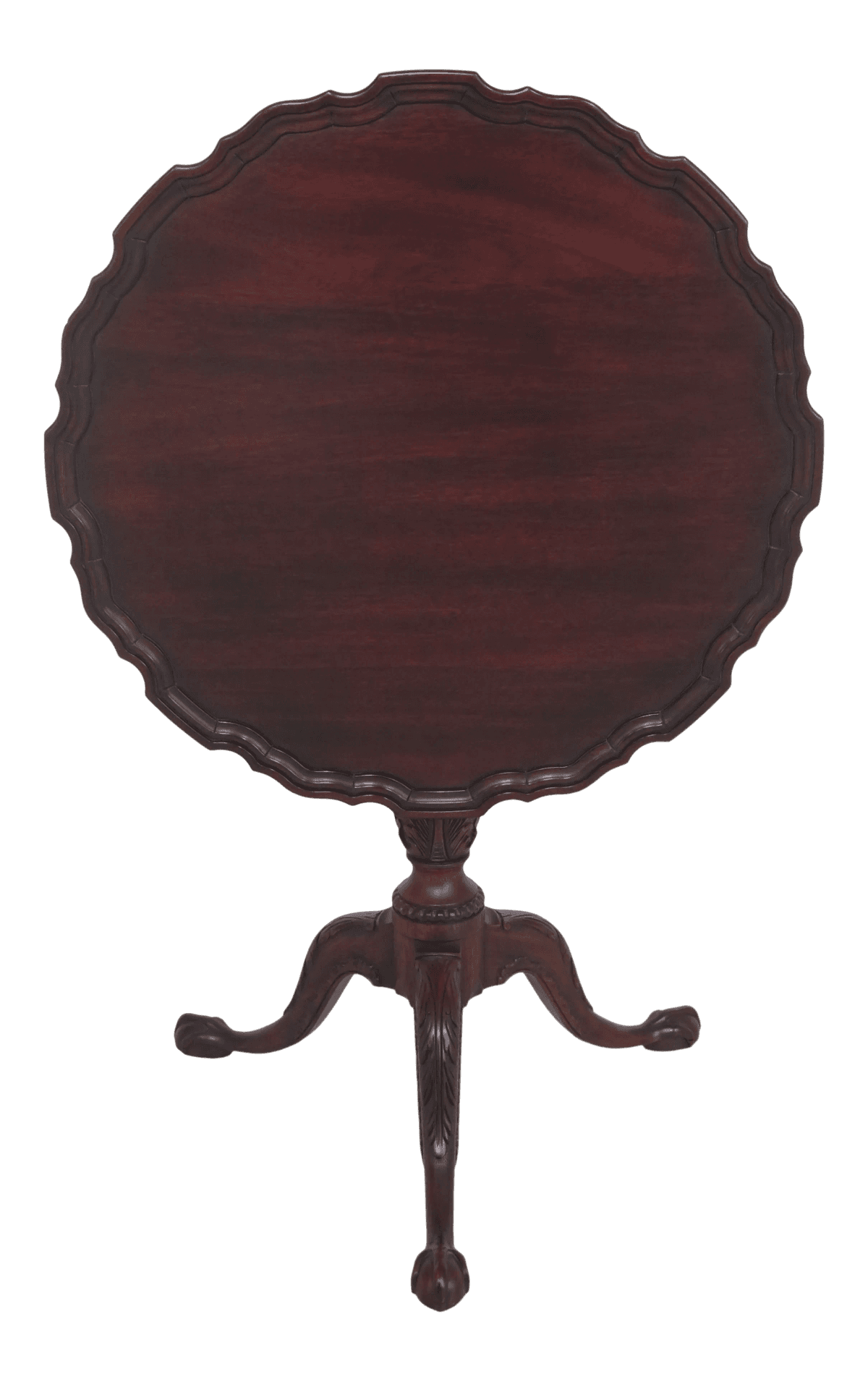 Henkel Harris Vintage 1990s Mahogany Tilt Top Ball & Claw Wine Table - Thumbnail 3