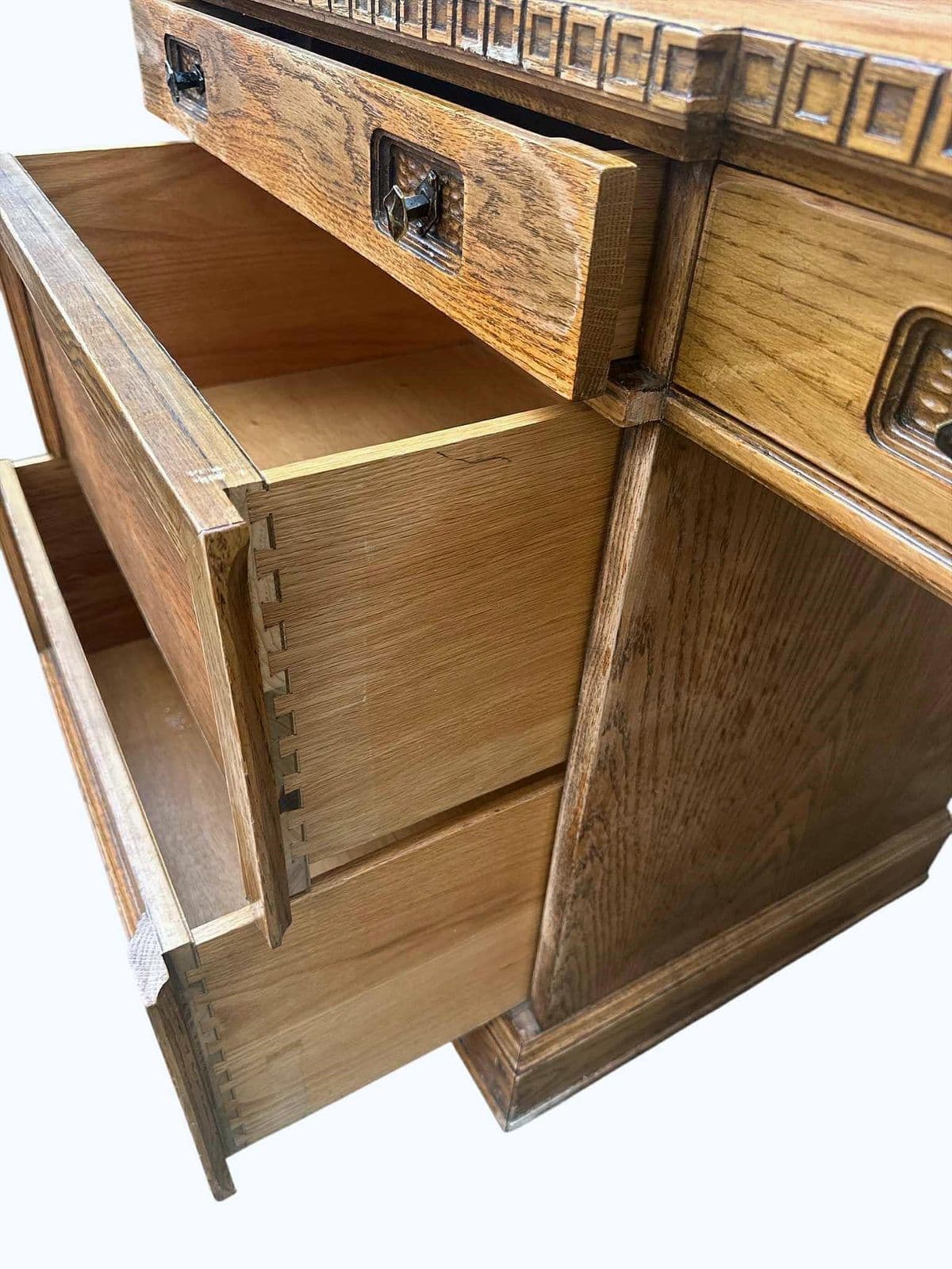 Vintage Romweber Viking Oak Desk - Circa 1960s - Thumbnail 5