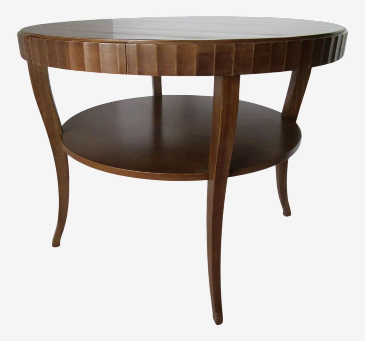 Barbara Barry for Baker Furniture Round Fluted Center Table - Vintage Circa 1990s - Image 1