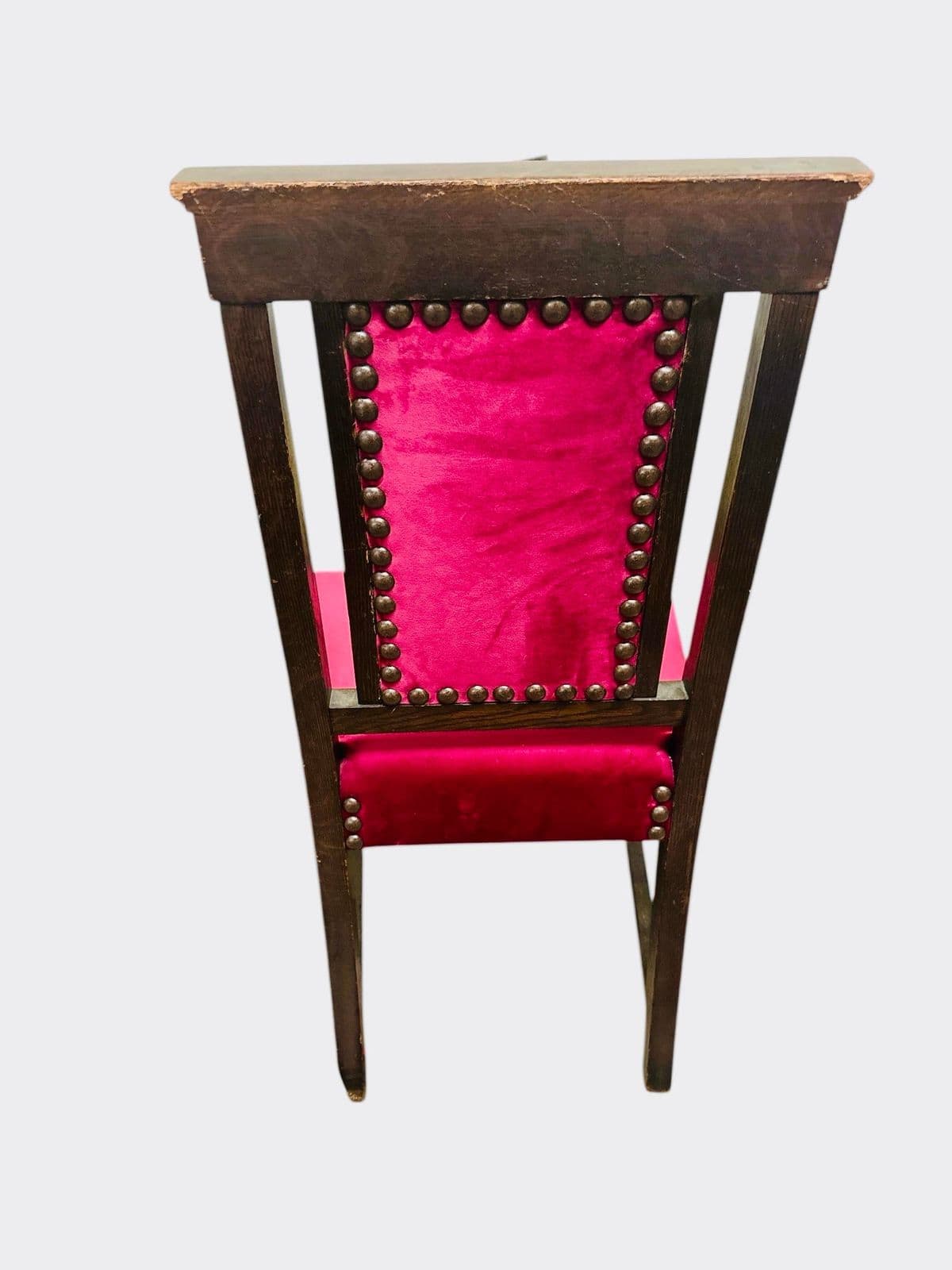 Early 20th Century Edwardian English Oak Dining Chairs With Vivid Mexican Embroidery Upholstery - Set of 6 - Thumbnail 6