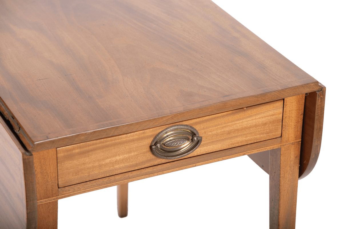 Antique Georgian English Pembroke Table With Satinwood Banded Border - Circa Early 19th or Late 18th Century - Thumbnail 3