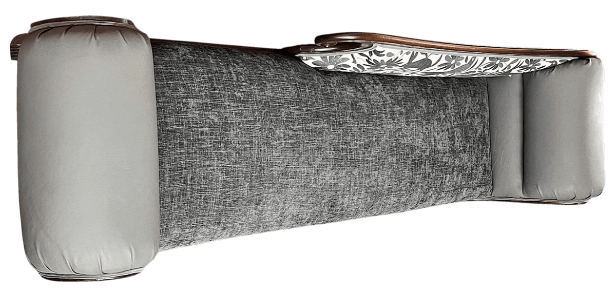 ‘Empress Carlota’ Mahogany Empire Chaise - Circa 1860s - Reupholstered With New Otomi Hand Embroidery and Leather - Thumbnail 7