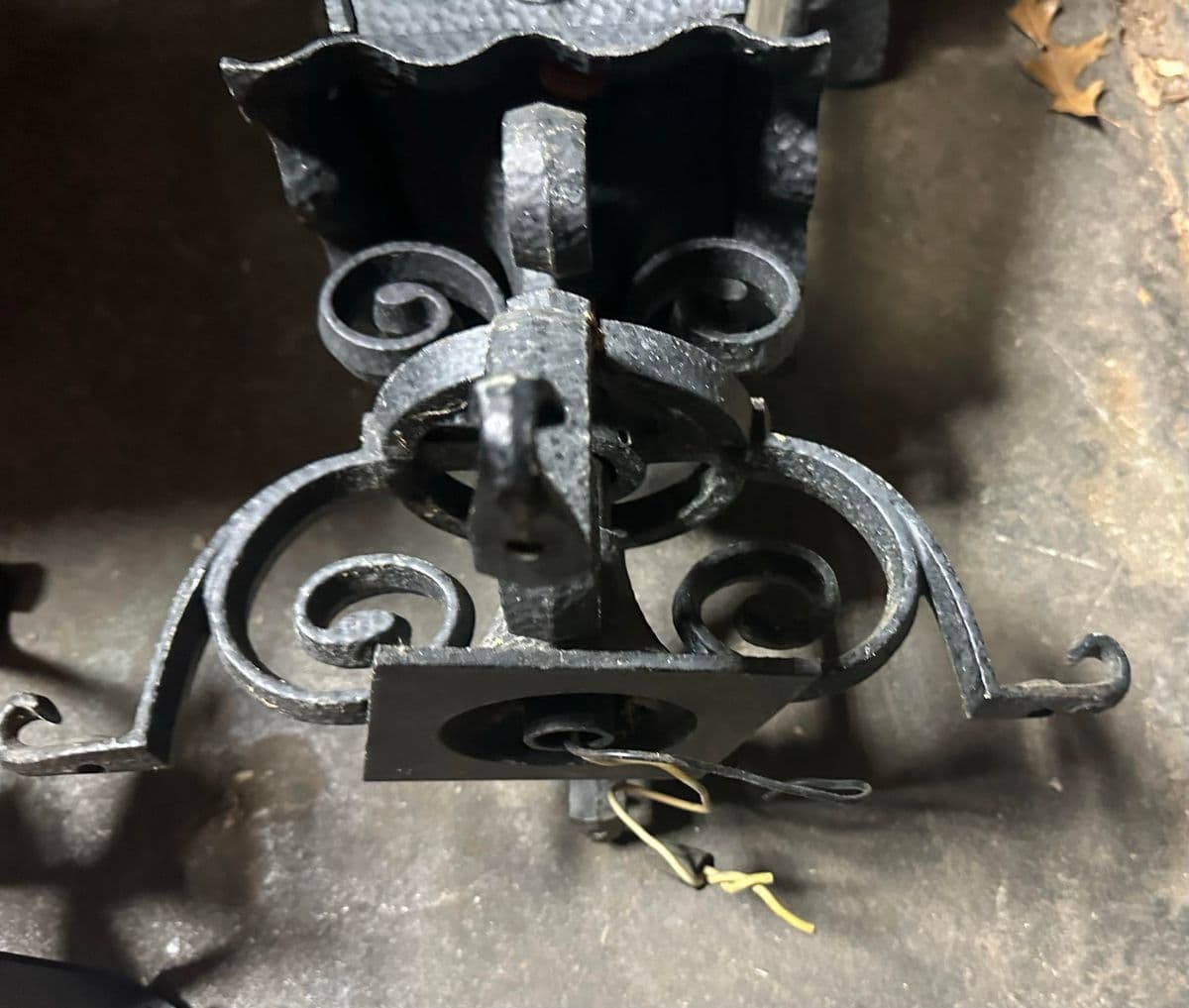 Pair of Spanish Revival Hammered Metal Lanterns - Vintage Late 20th Century - Thumbnail 5