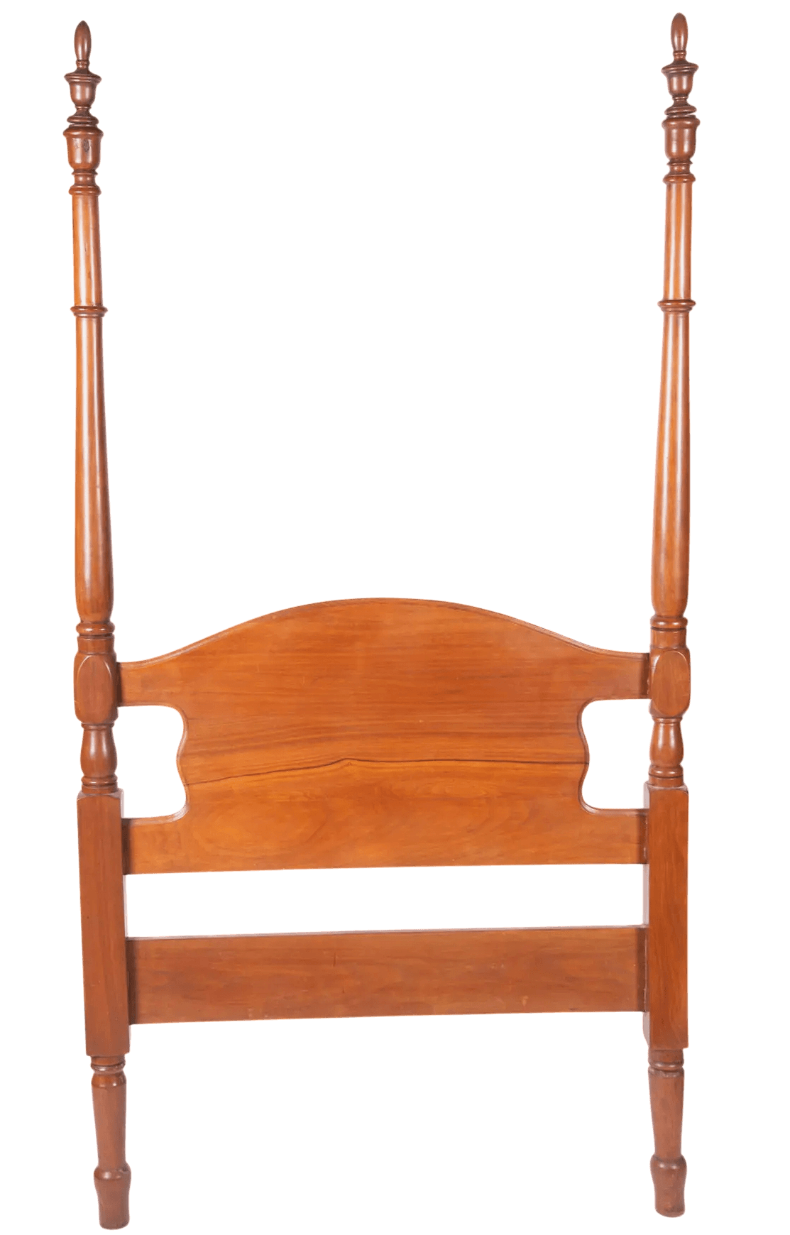 Pair of 19th Century Antique Solid Cherry Wood Four Poster Twin Beds - English Traditional Style - Thumbnail 4