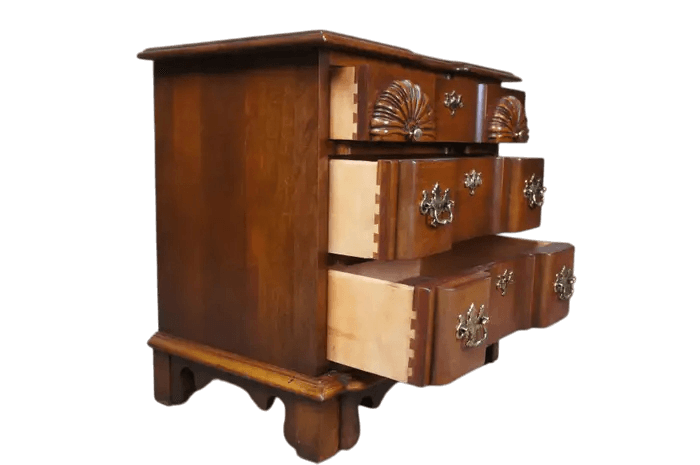 1980s Lexington Furniture Vintage Cherry Wood Goddard Block Front Chest of Drawers Nightstand or Side Table - 1980s - Thumbnail 8