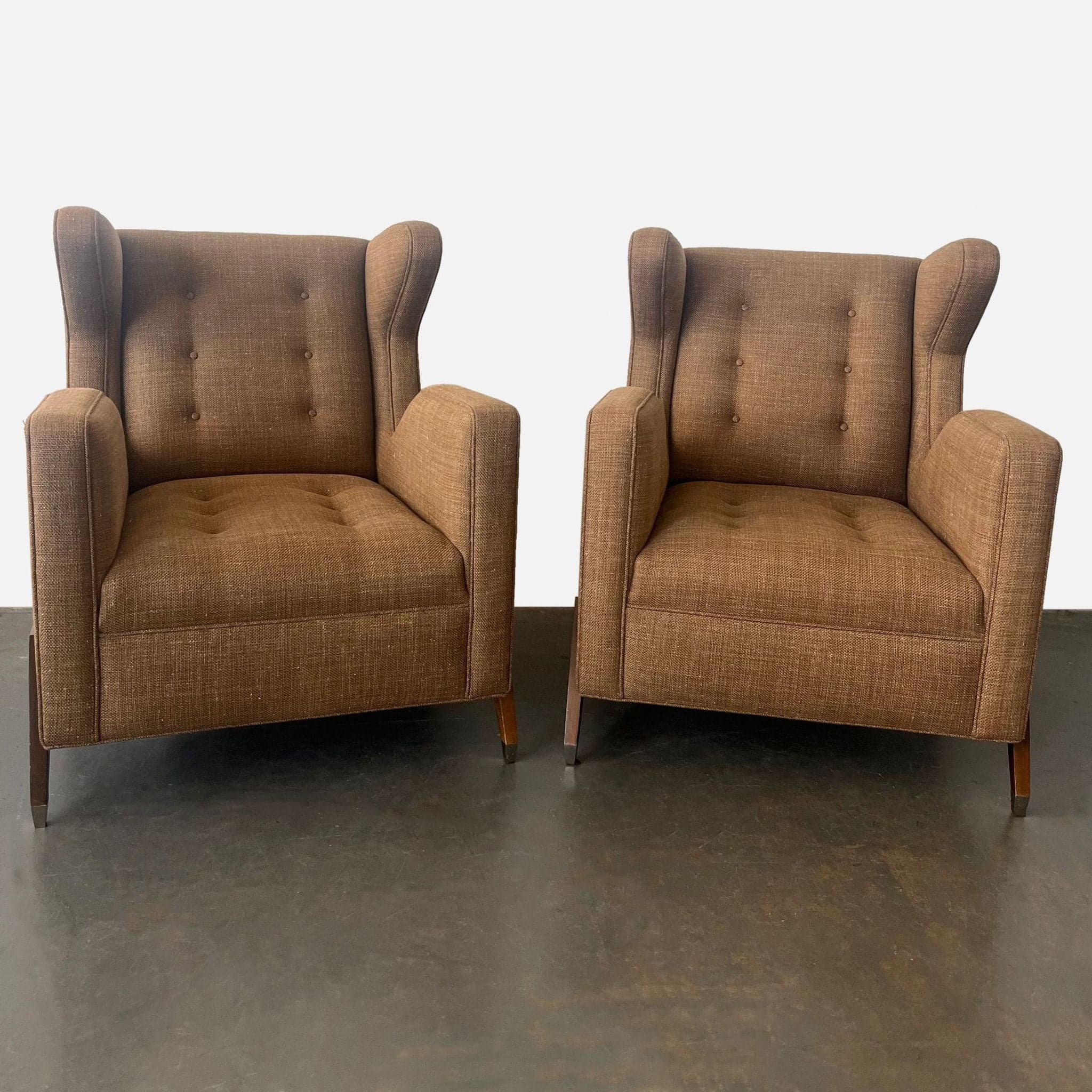 Custom Made Mid-Century Modern Wingback Lounge Chair - Thumbnail 4