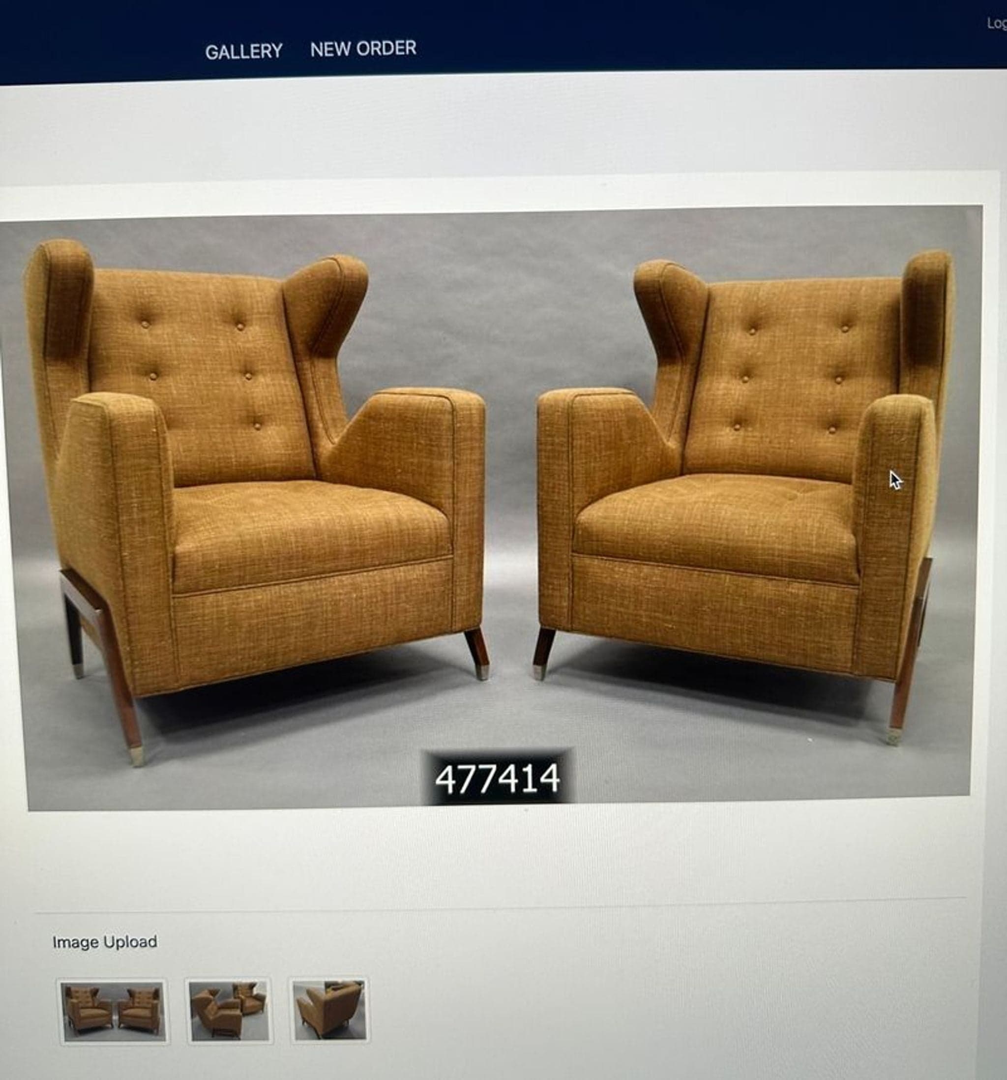 Custom Made Mid-Century Modern Wingback Lounge Chair - Thumbnail 5