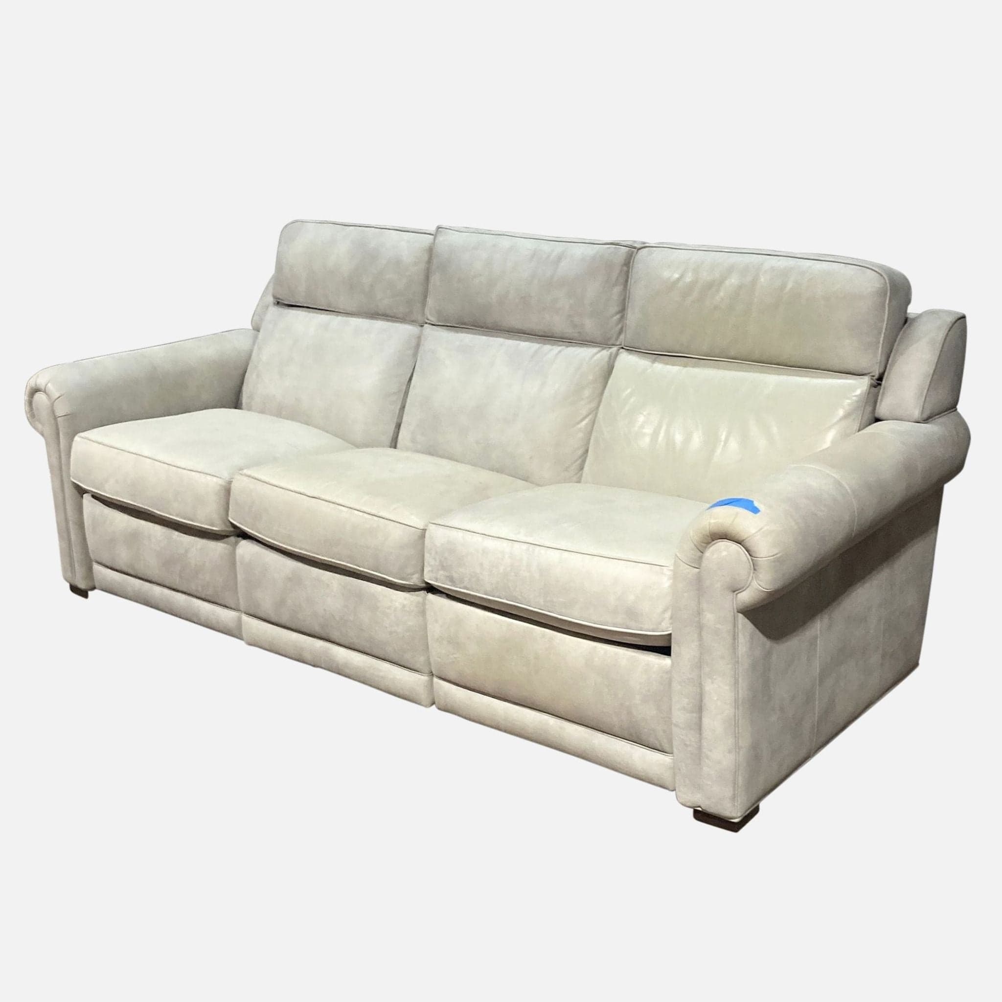 Ethan Allen 3-Seat Leather Conover Sofa - Thumbnail 4