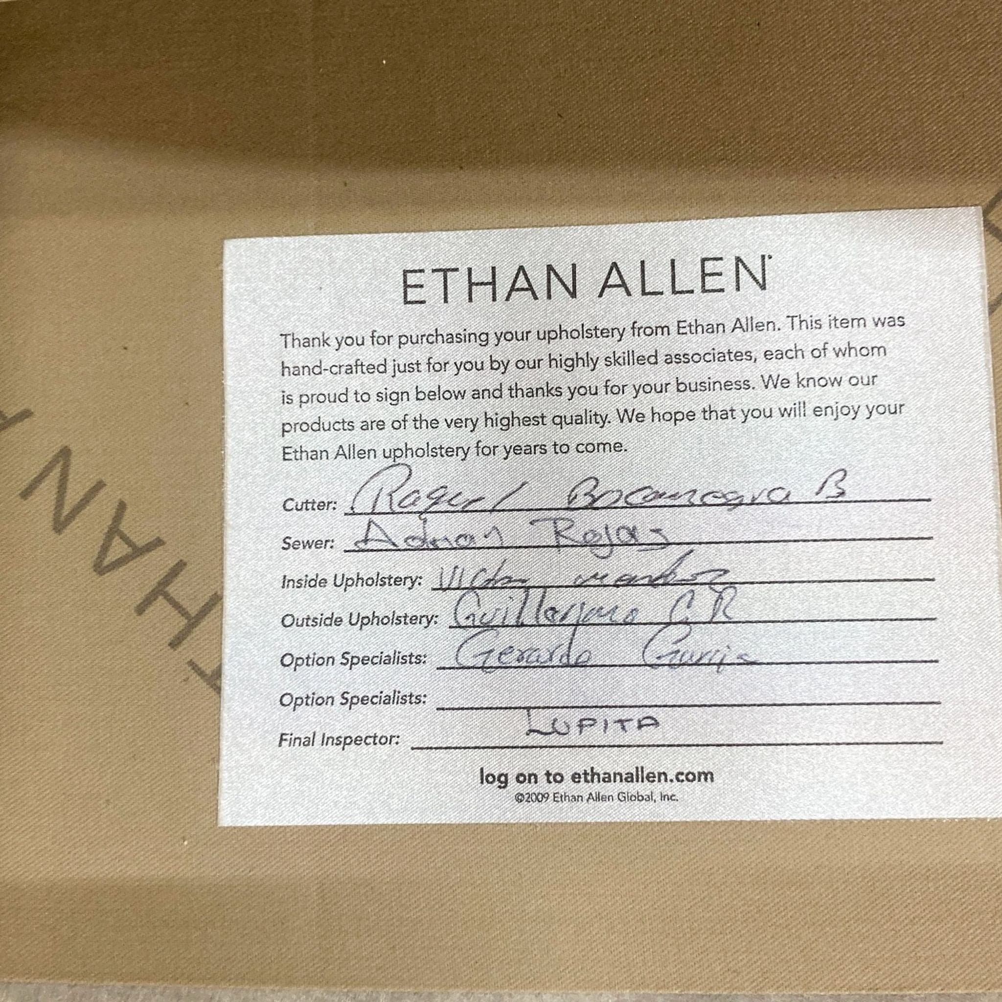 Ethan Allen 3-Seat Leather Conover Sofa - Thumbnail 3