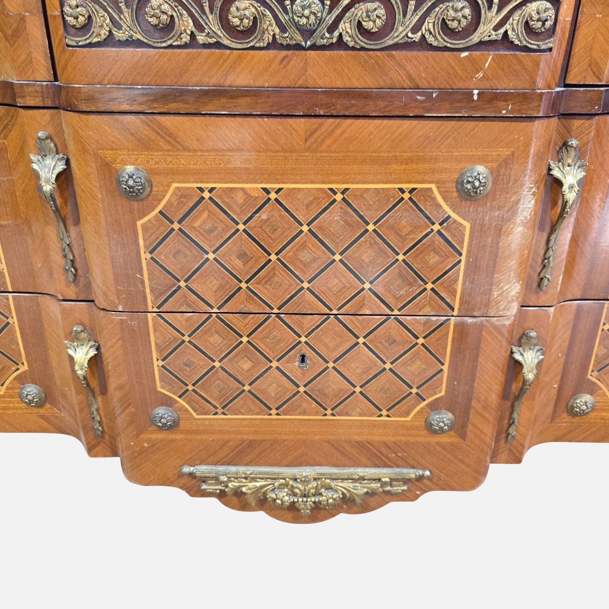 Antique Sideboard with Marble Top - Thumbnail 6