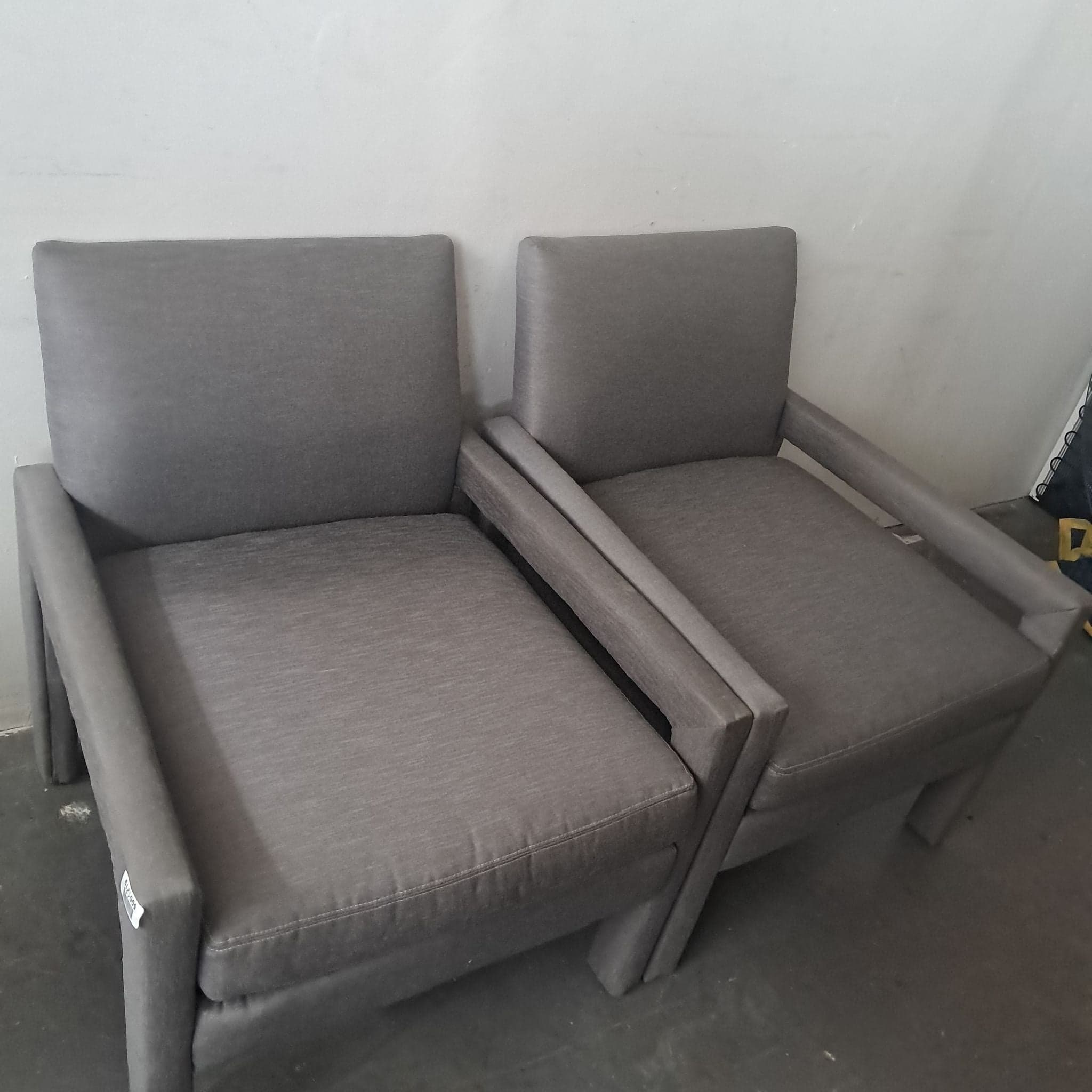 Pair of Jayson Home Collection Modern Gray Lounge Chairs - Thumbnail 5