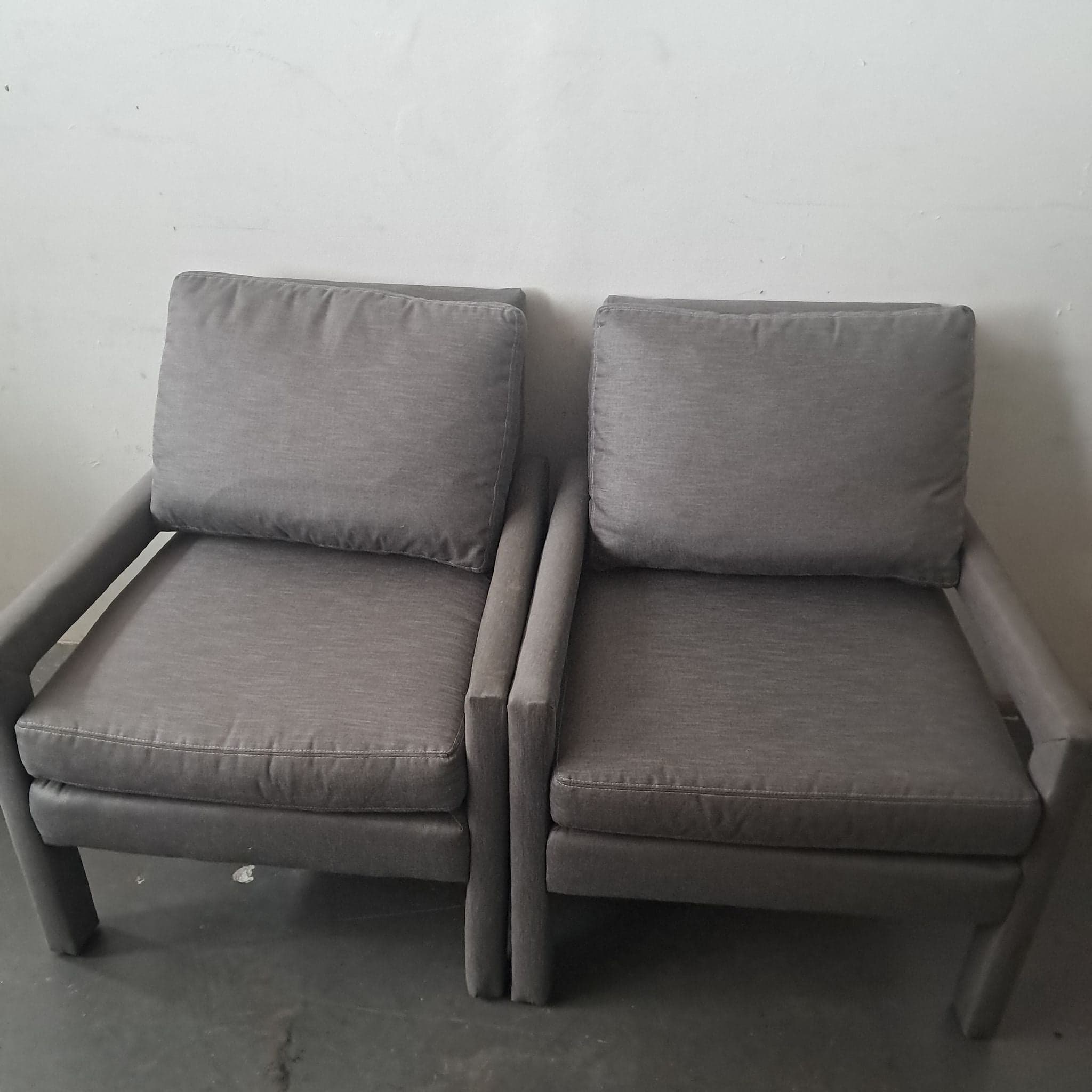 Pair of Jayson Home Collection Modern Gray Lounge Chairs - Thumbnail 7