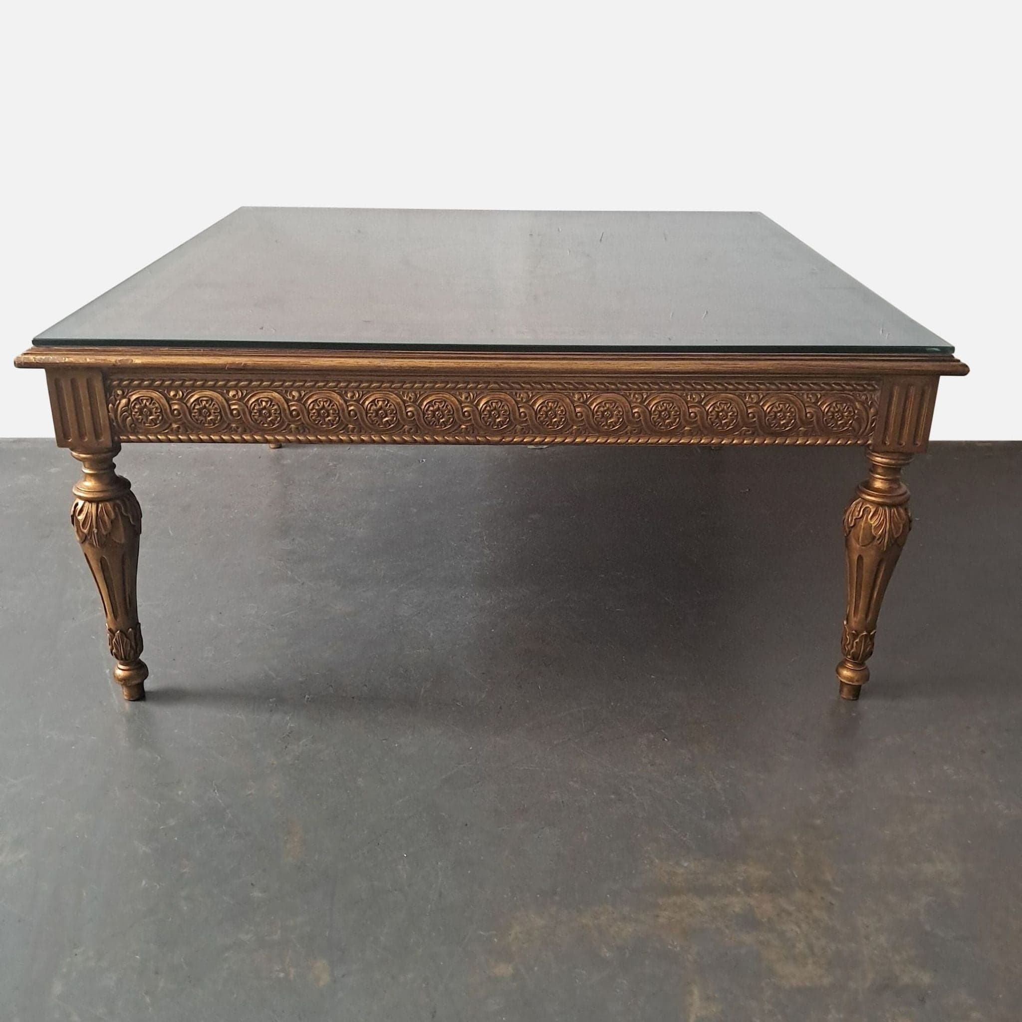 George III Style Inlaid Coffee Table - Image 1