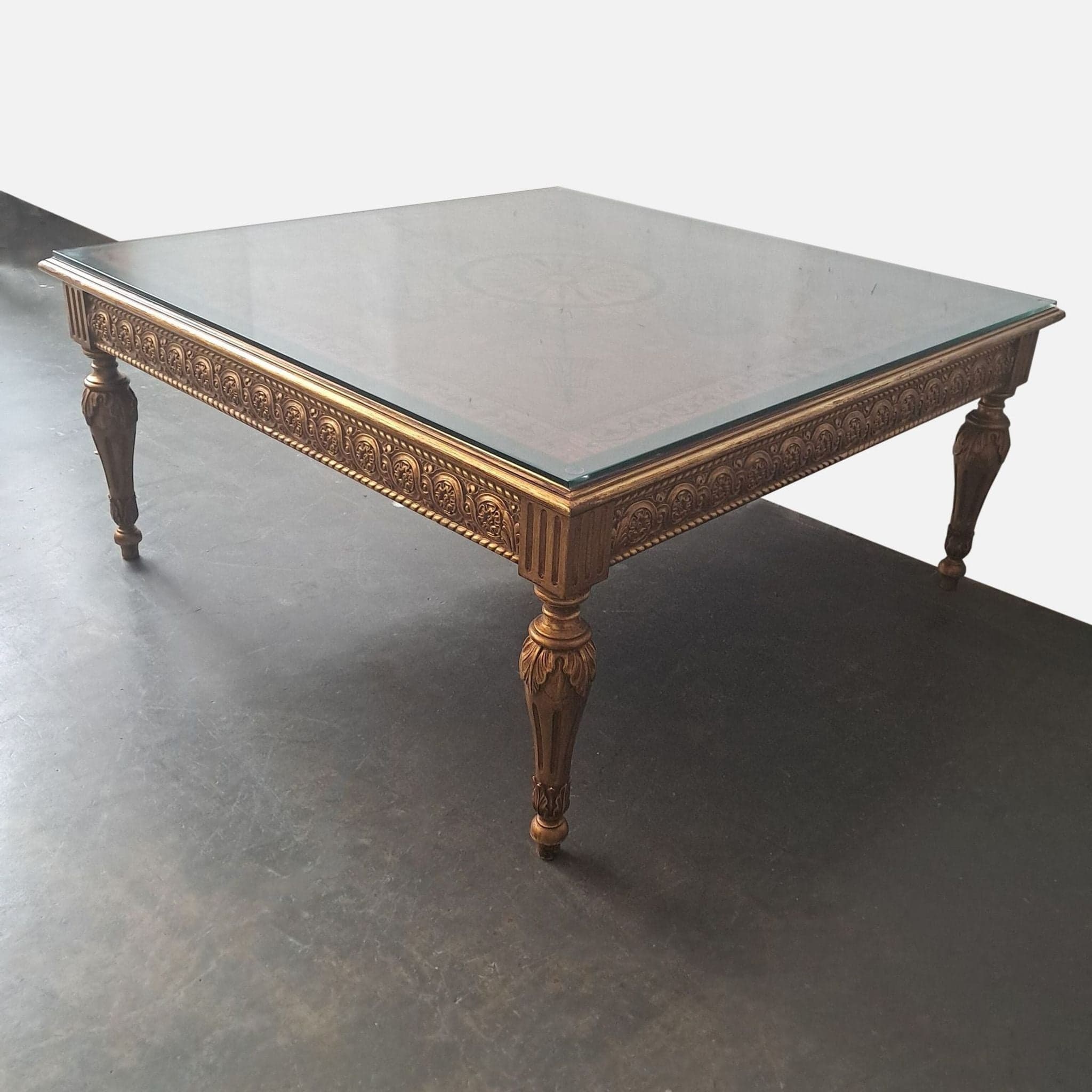George III Style Inlaid Coffee Table - Thumbnail 2
