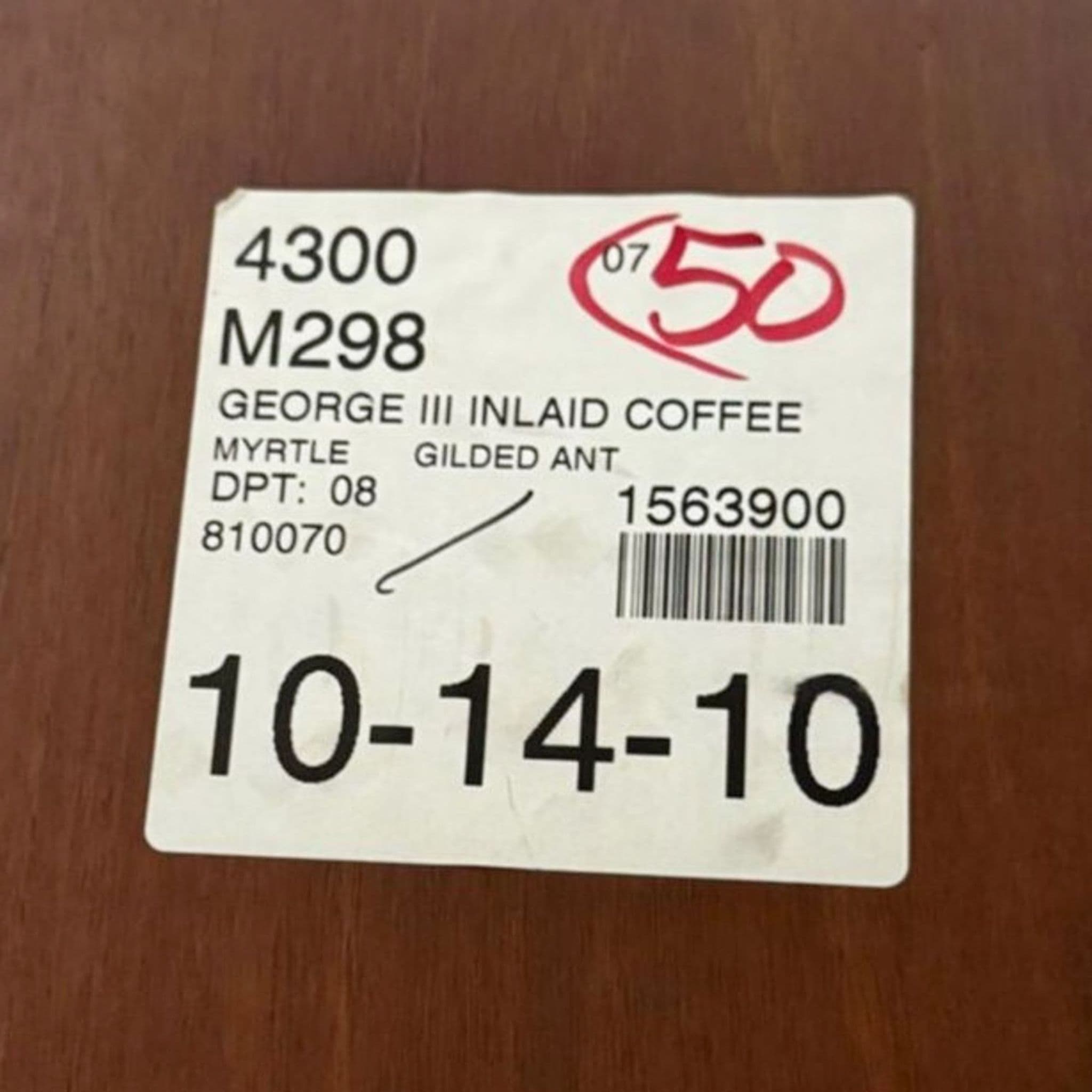 George III Style Inlaid Coffee Table - Thumbnail 4