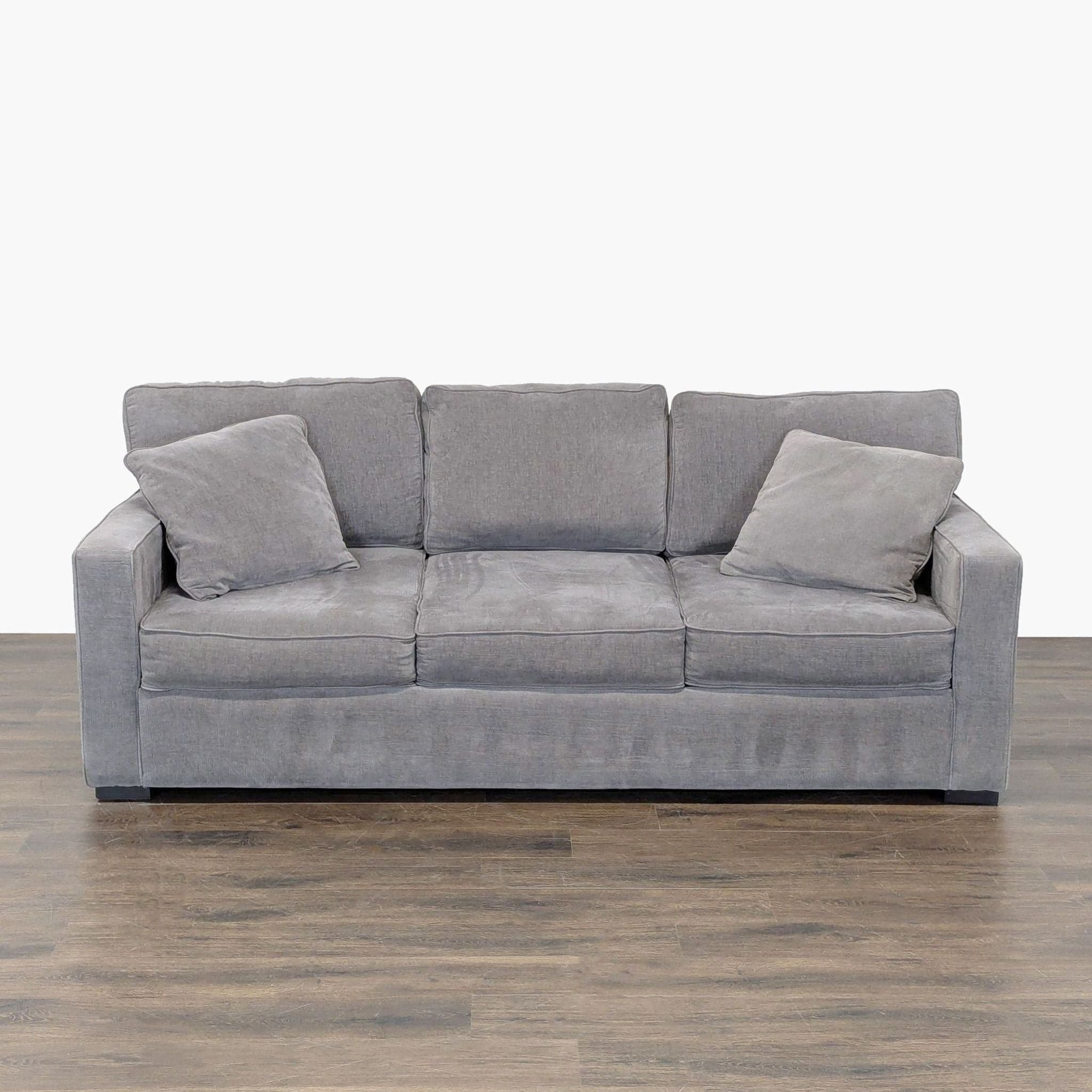Jonathan Louis Gray Queen Sleeper Sofa with Cushions - Image 1