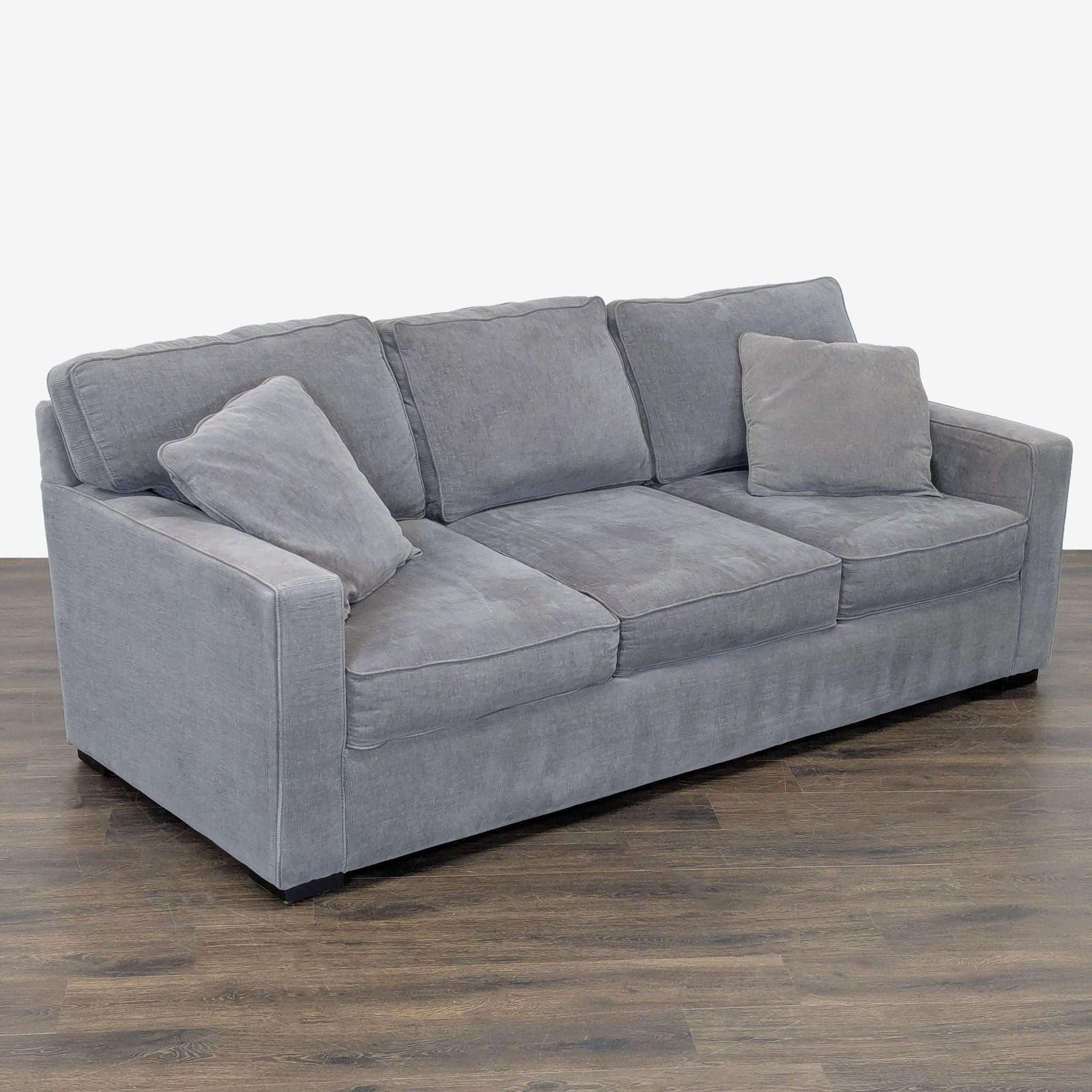 Jonathan Louis Gray Queen Sleeper Sofa with Cushions - Thumbnail 7