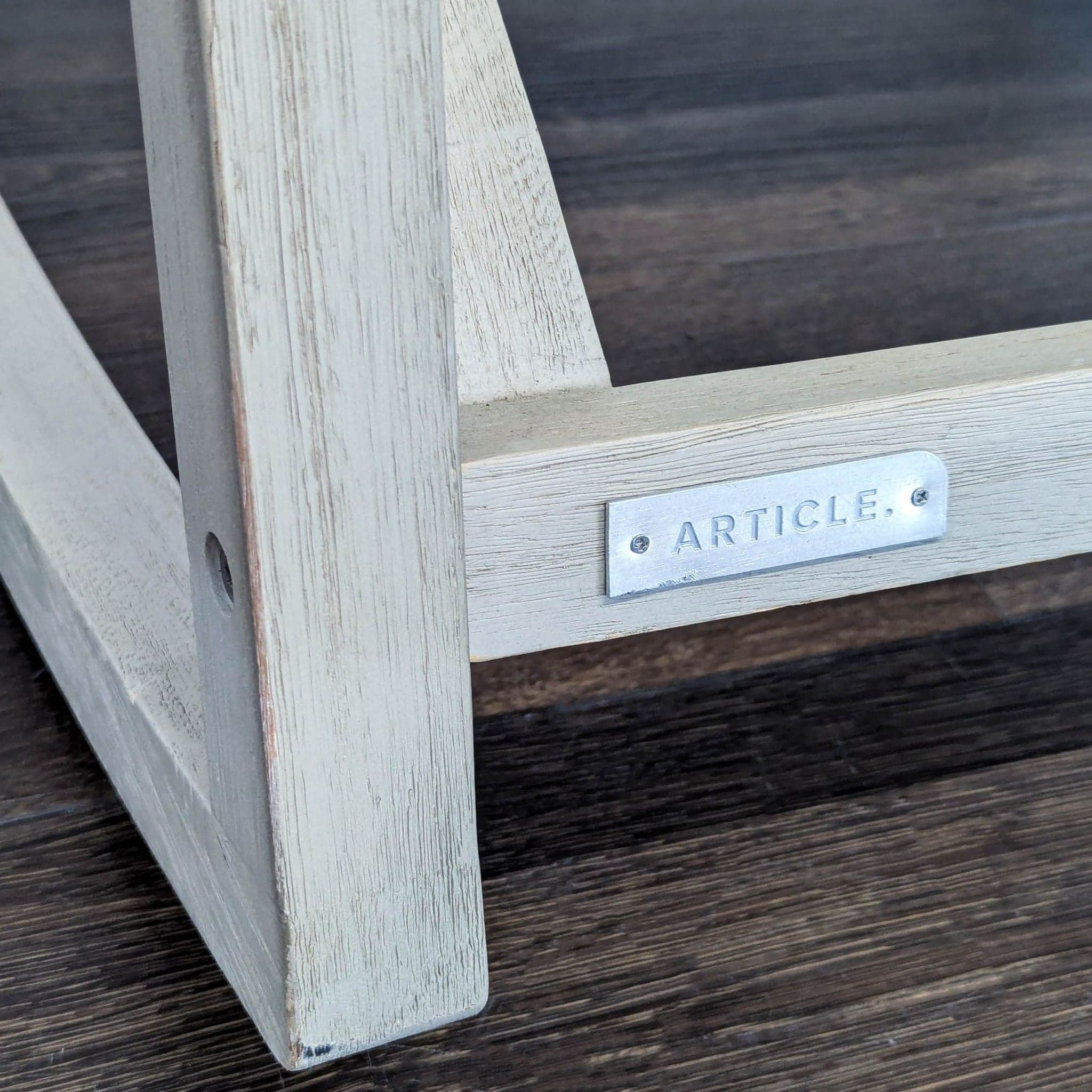 Article Lynea Modern Woven Rope Lounge Rocking Chair - Light Wood Frame - Thumbnail 7