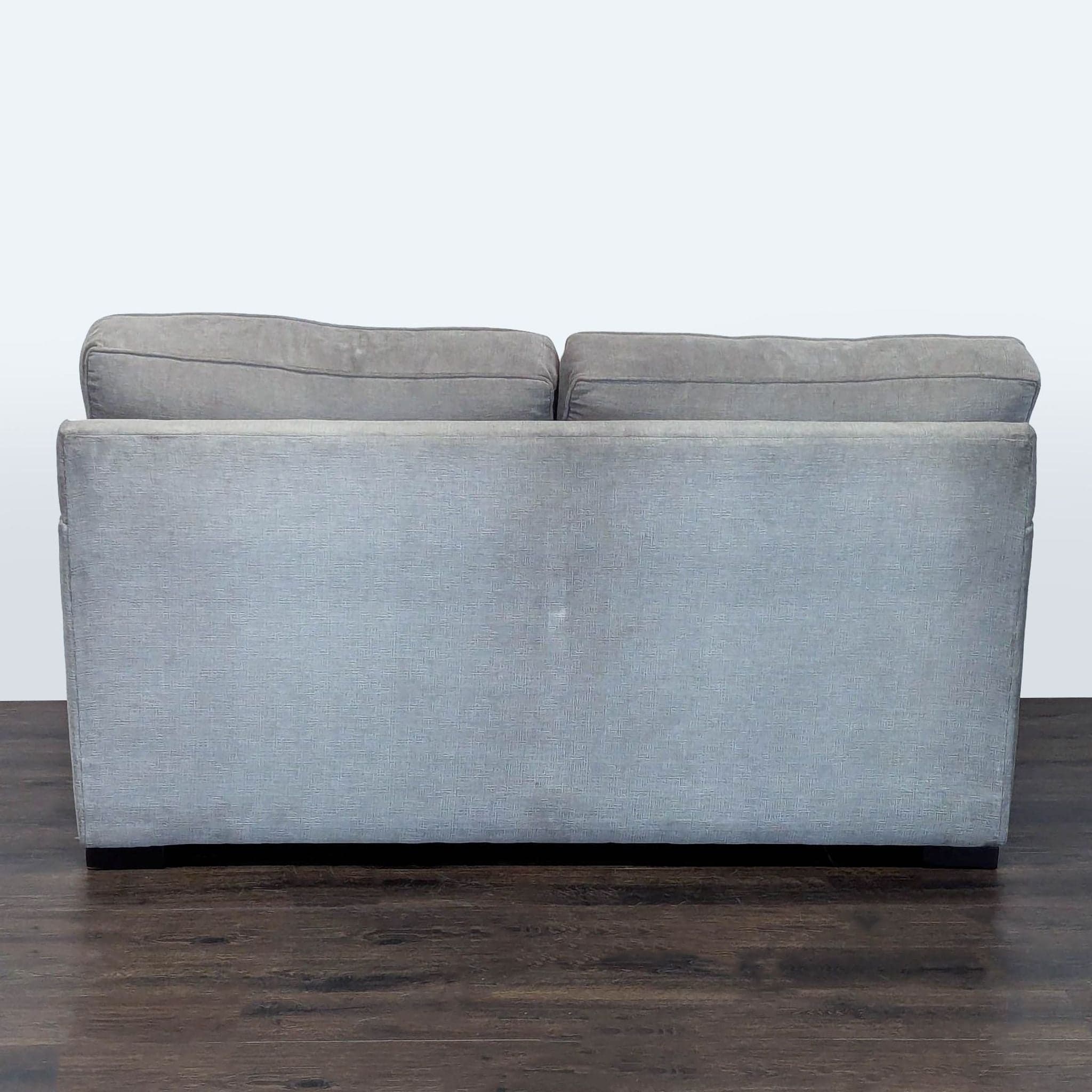 Jonathan Louis Modern Gray Loveseat with Loose Back Cushions - Thumbnail 4