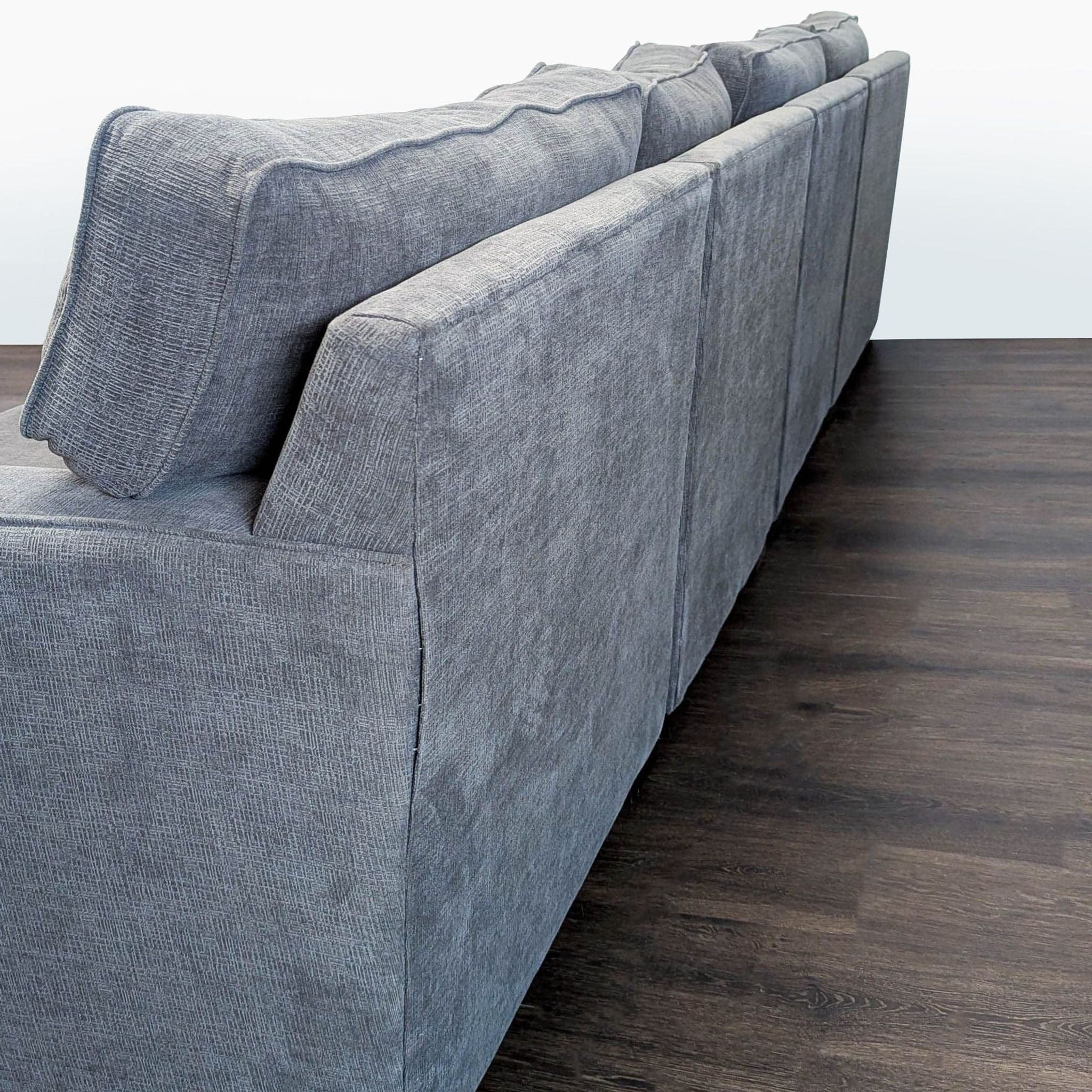 Jonathan Louis Gray Fabric Sectional Sofa with Chaise - Comfortable & Spacious - Thumbnail 6