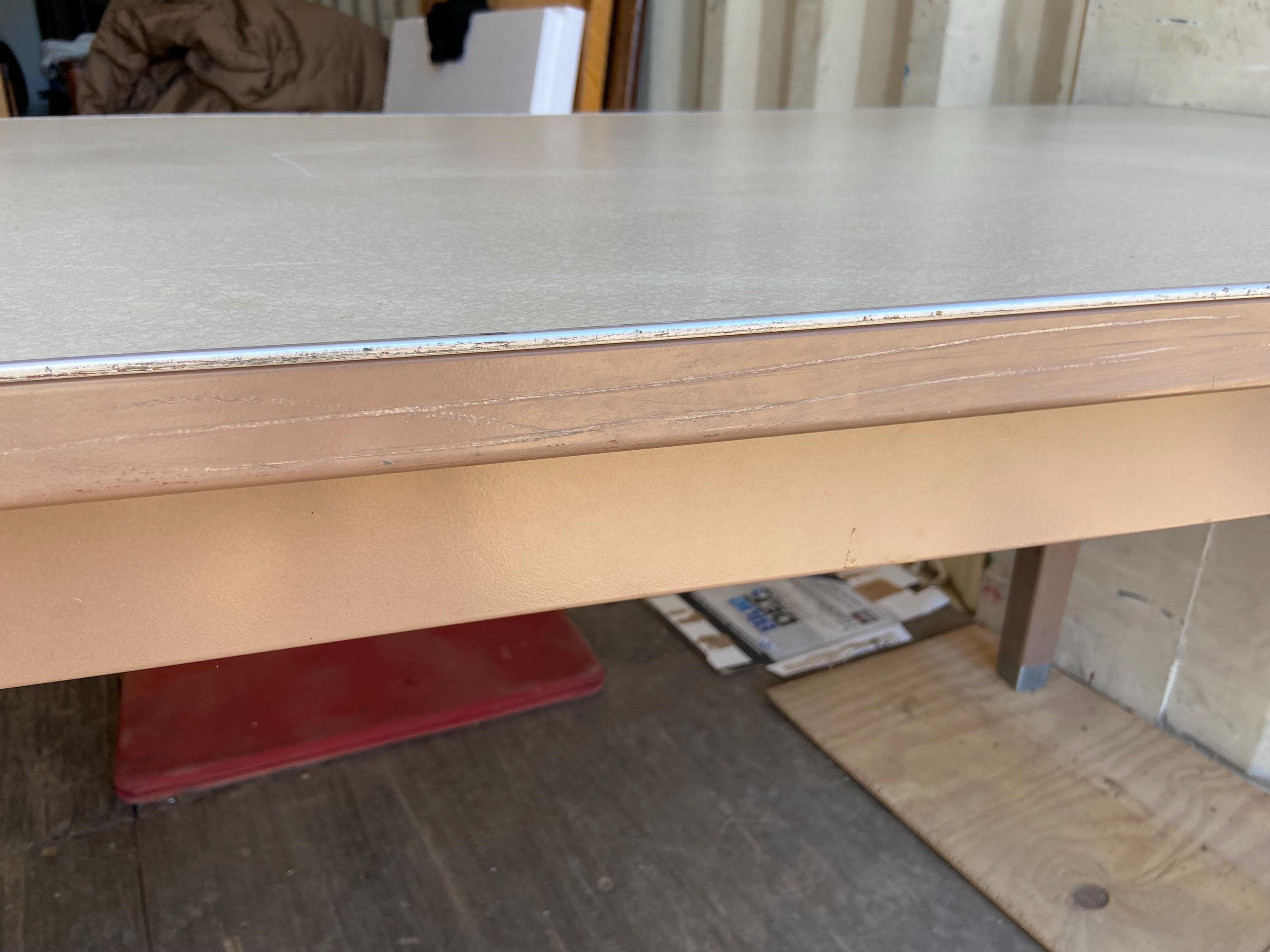 vintage mid century modern steel tanker desk table - Thumbnail 4