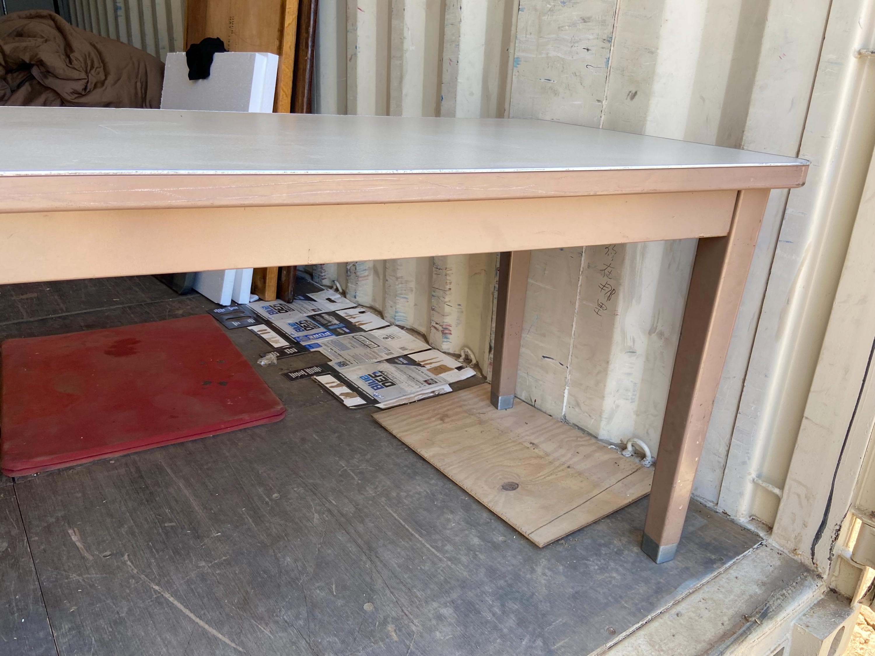 vintage mid century modern steel tanker desk table - Thumbnail 3