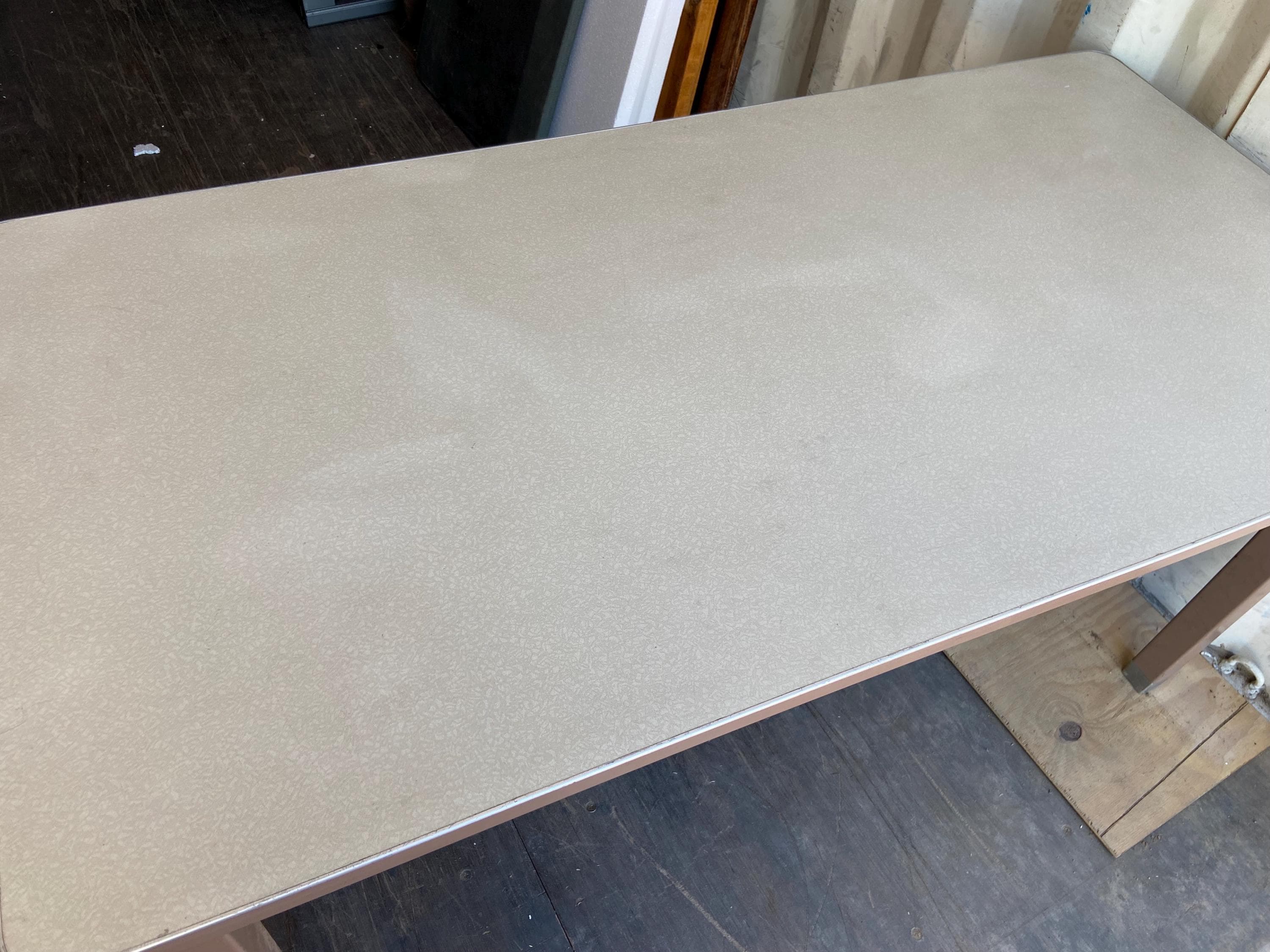 vintage mid century modern steel tanker desk table - Thumbnail 5