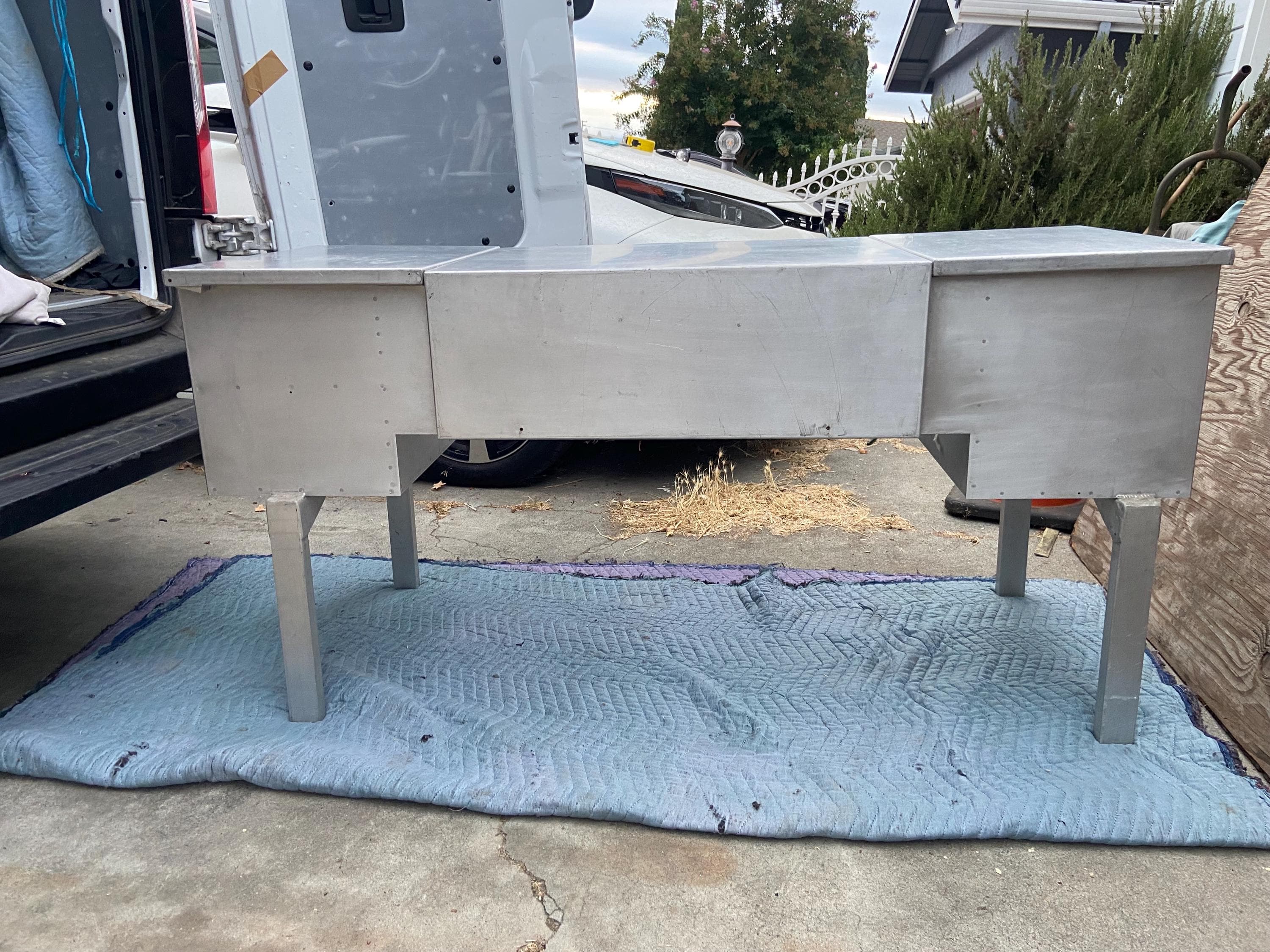 vintage military aluminum folding field tanker desk WWII era - Thumbnail 9