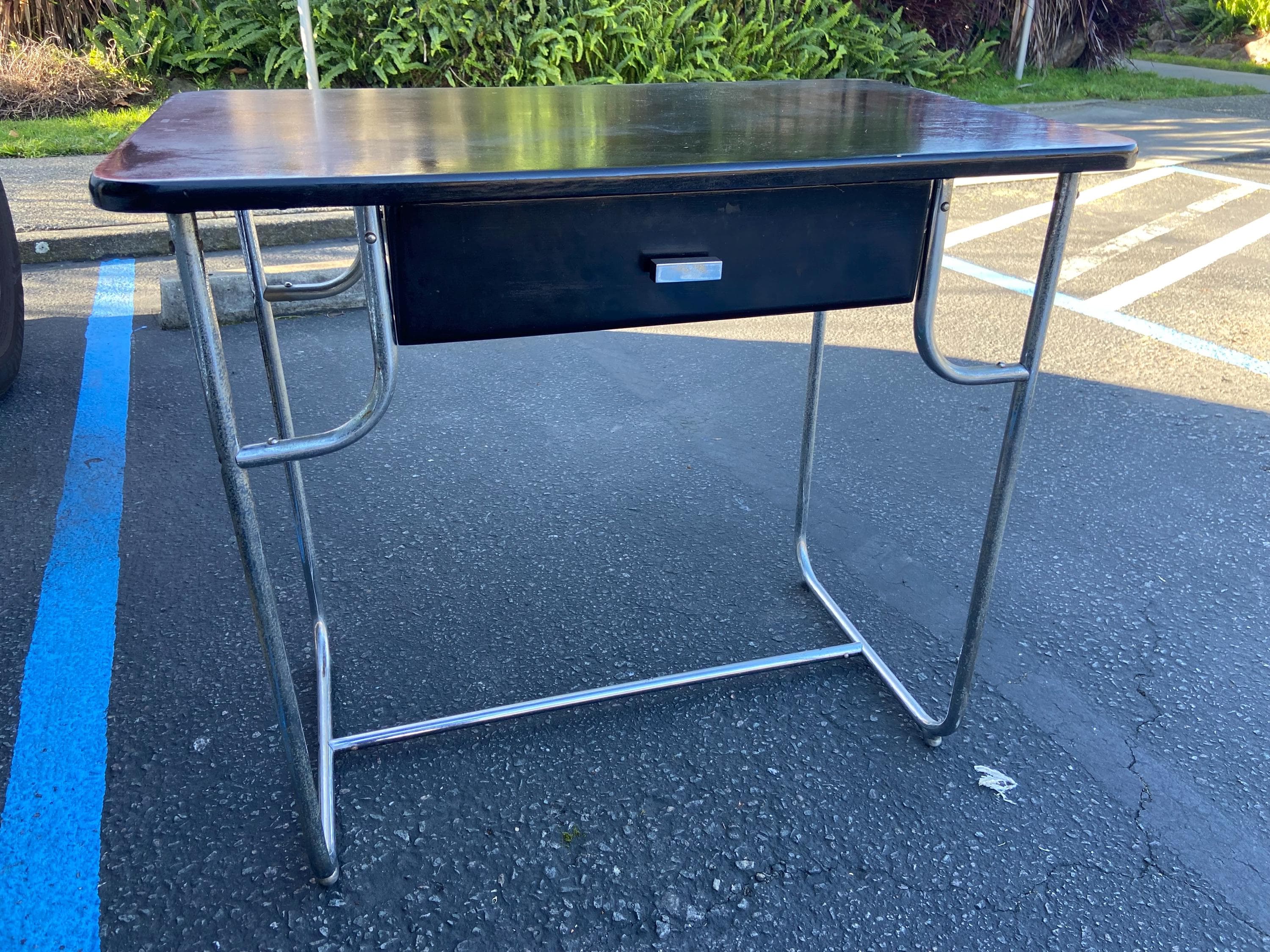 1930’s KEM Weber Machine Age Art Deco Desk For Lloyd - Thumbnail 7