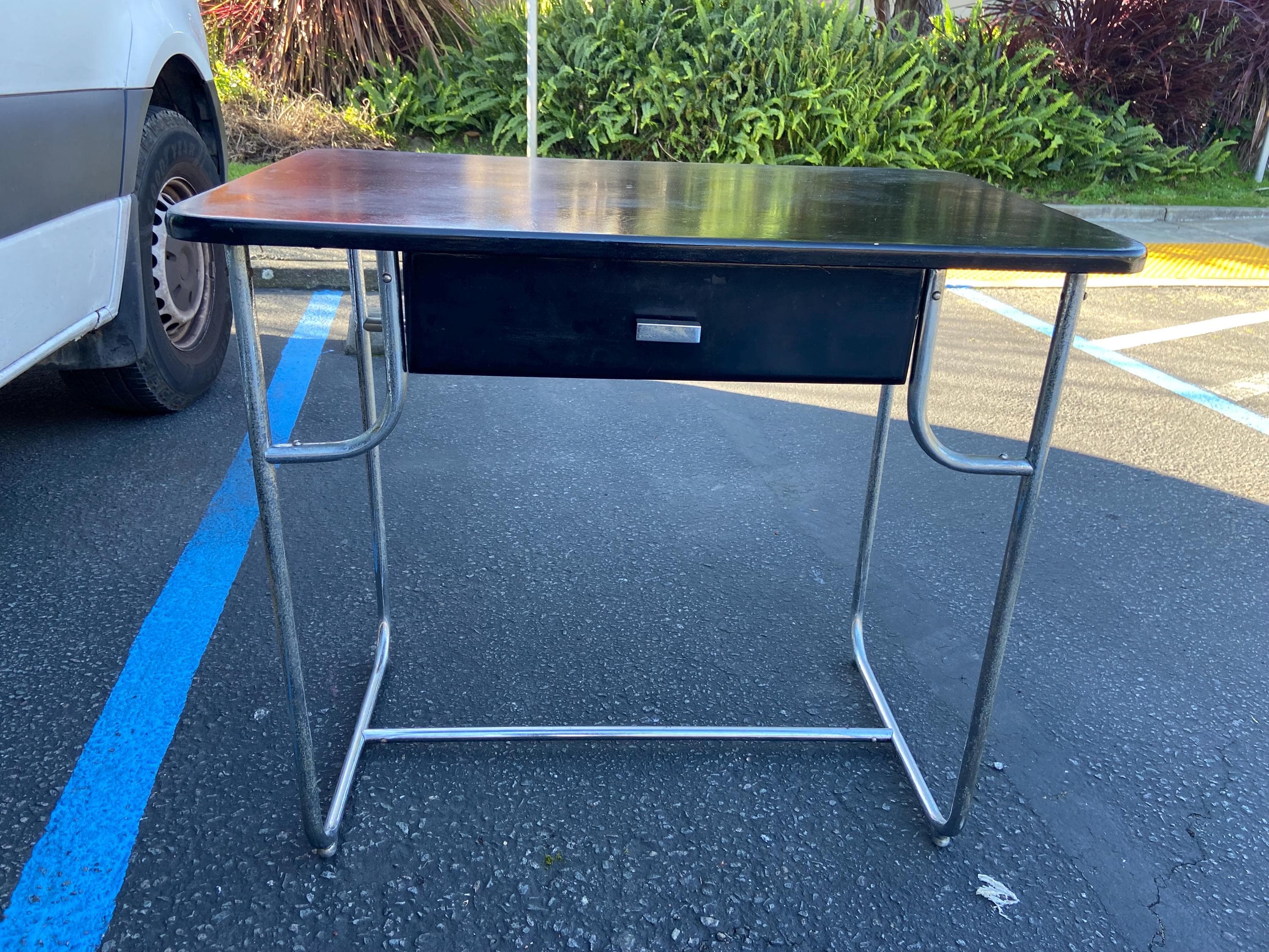 1930’s KEM Weber Machine Age Art Deco Desk For Lloyd - Thumbnail 10