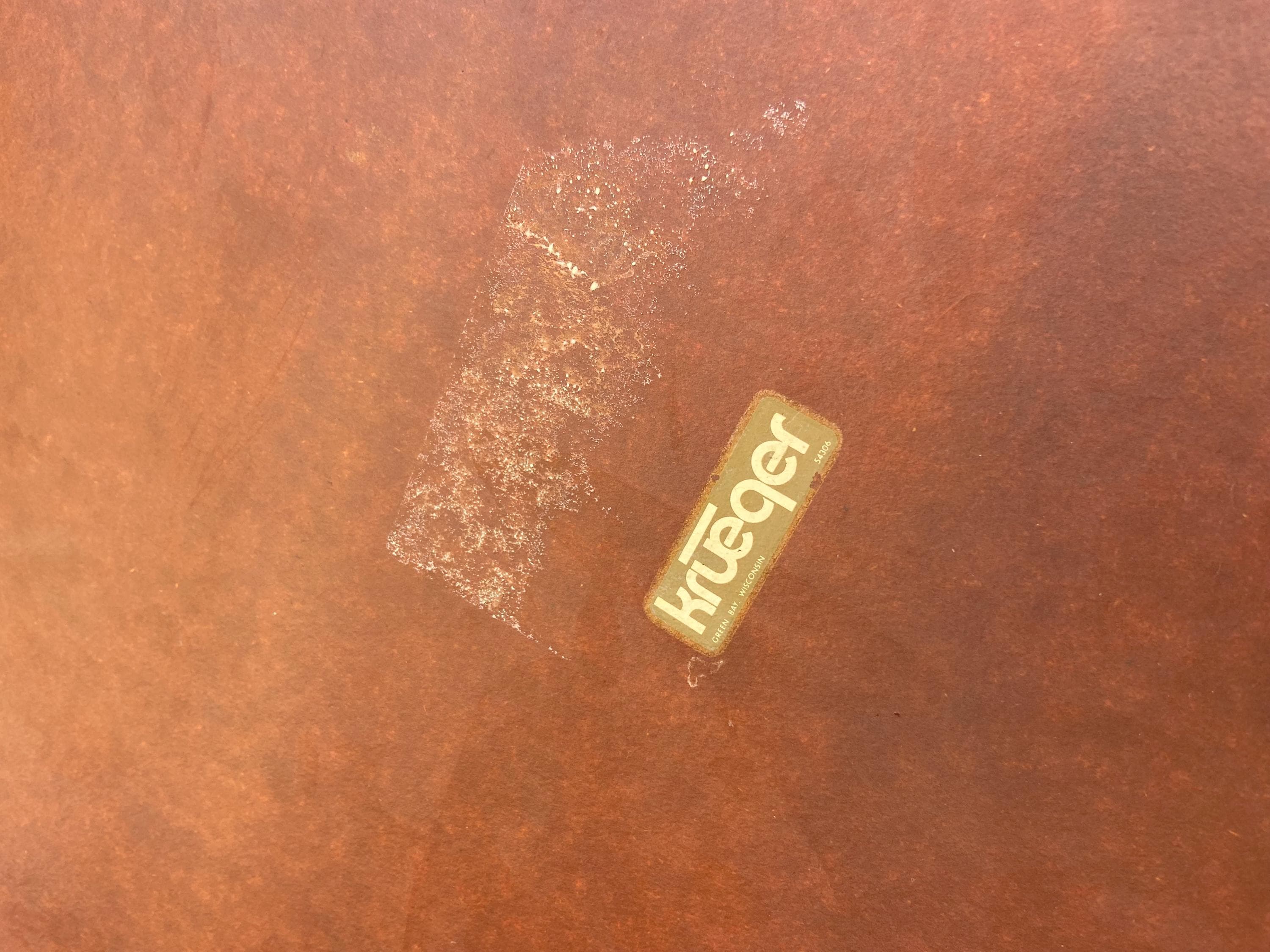 vintage mid century modern tanker conference table by Krueqer with foldable legs - Thumbnail 7