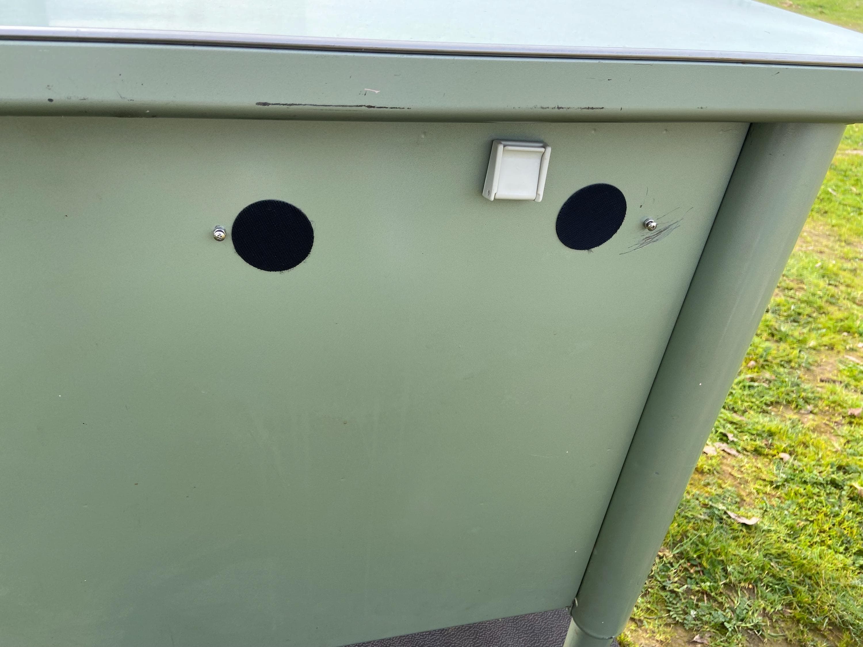 Steelcase vintage mid century modern metal tanker desk - Thumbnail 6