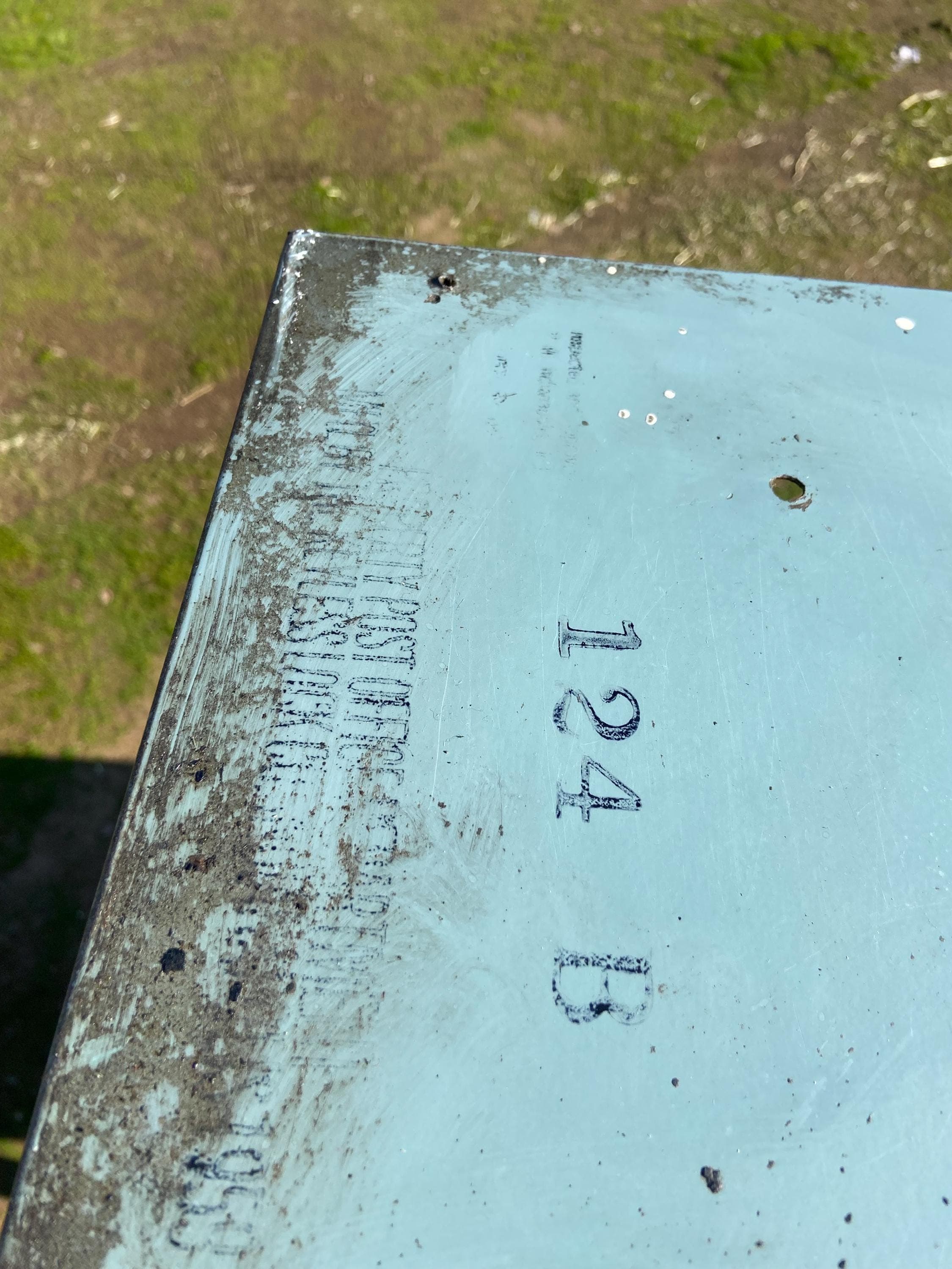 antique post office metal table organizer - Thumbnail 4