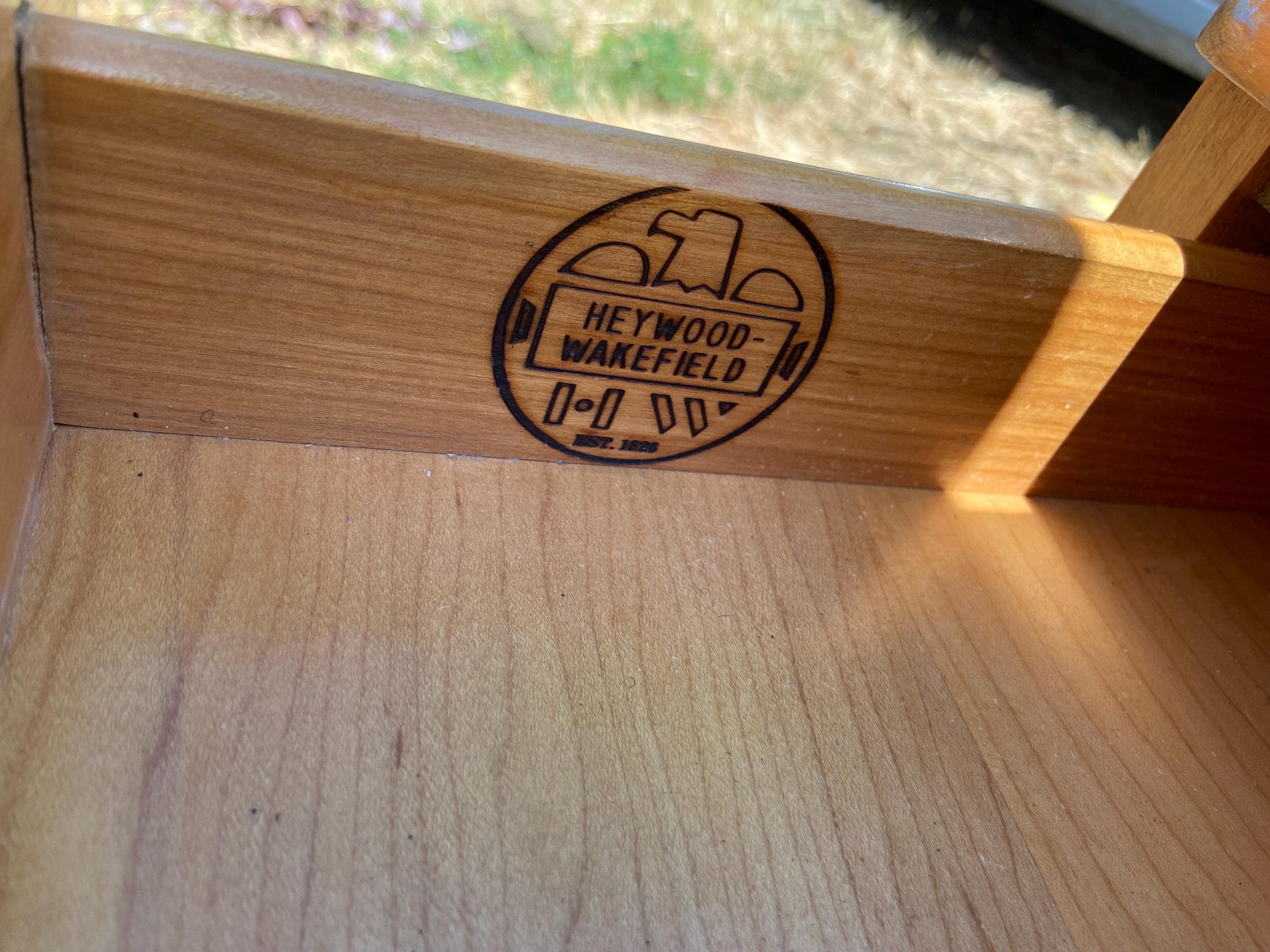 Heywood Wakefield vintage mid century modern maple desk needs restoration - Thumbnail 5