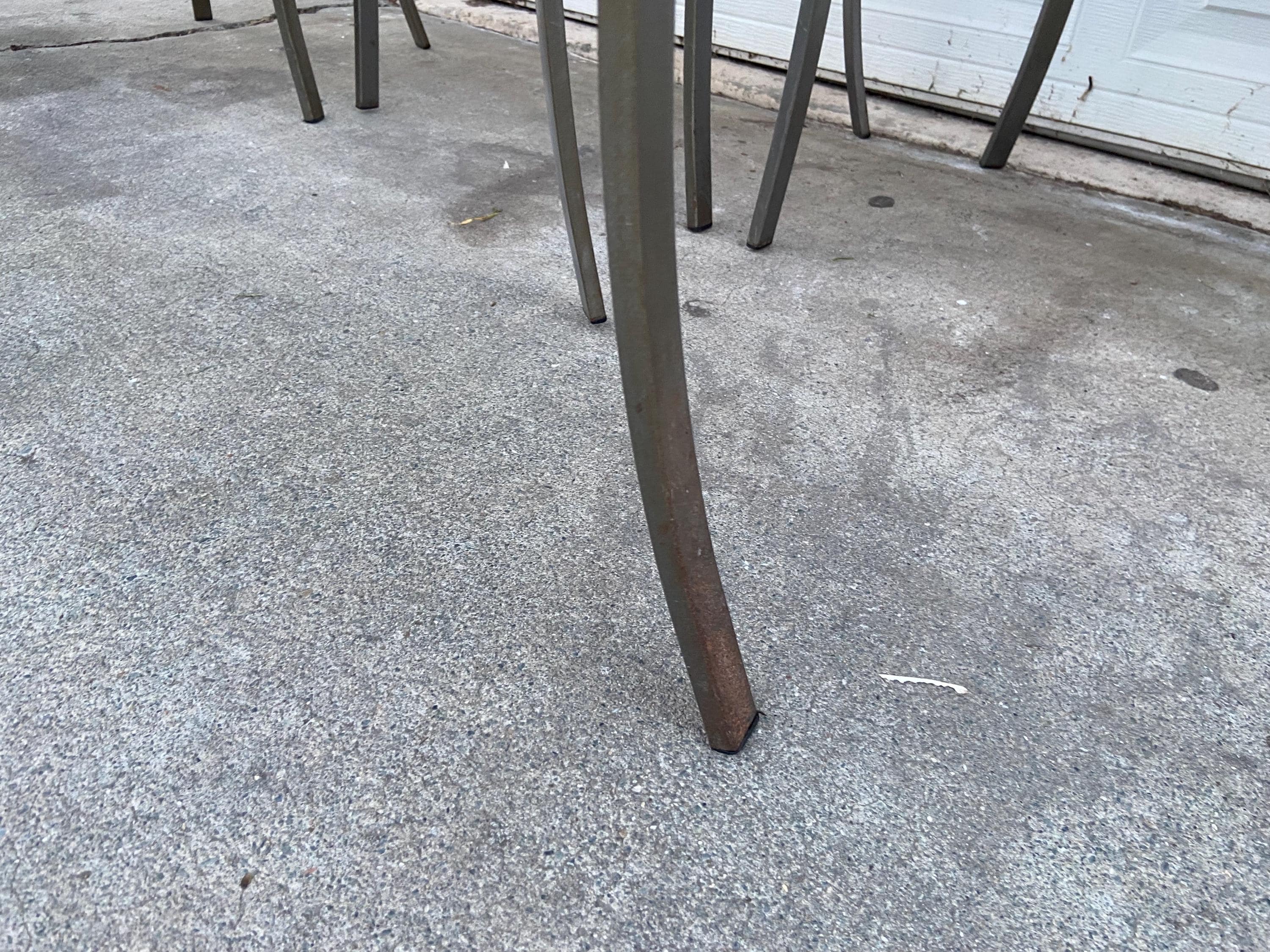 Vintage mid Century Modern Shaver Howard Slatted Steel Back Dining chairs set of 6 - Thumbnail 6