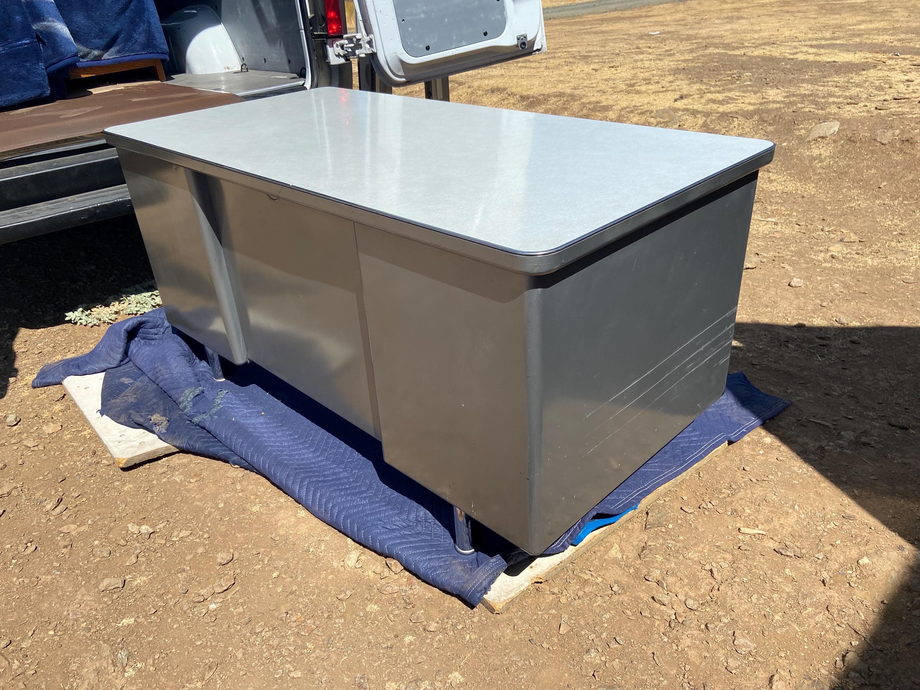 Steelcase vintage mid century modern tanker desk - Thumbnail 6