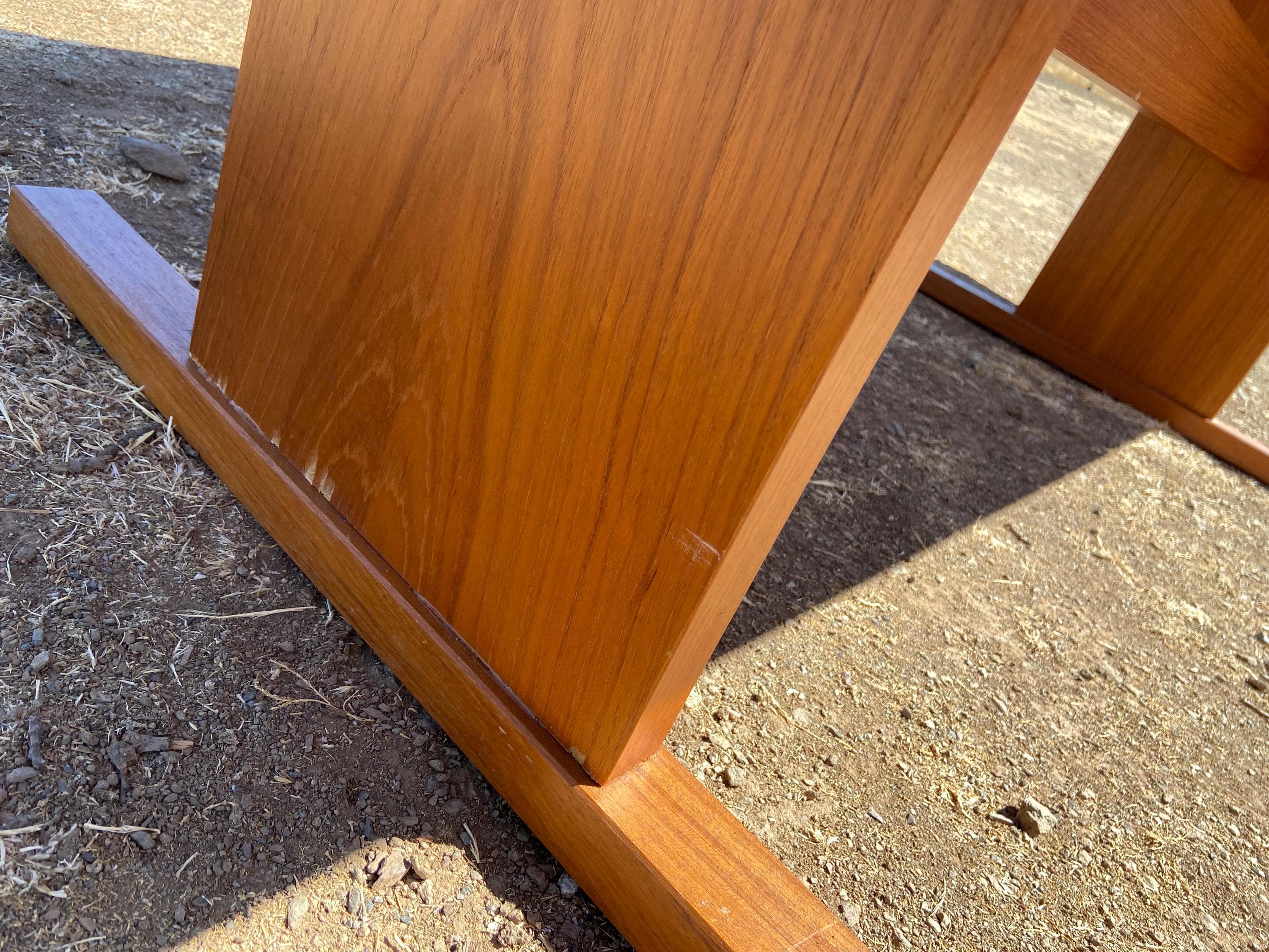 vintage mid century modern gangso mobler drop leaf tile top dining table - Thumbnail 4