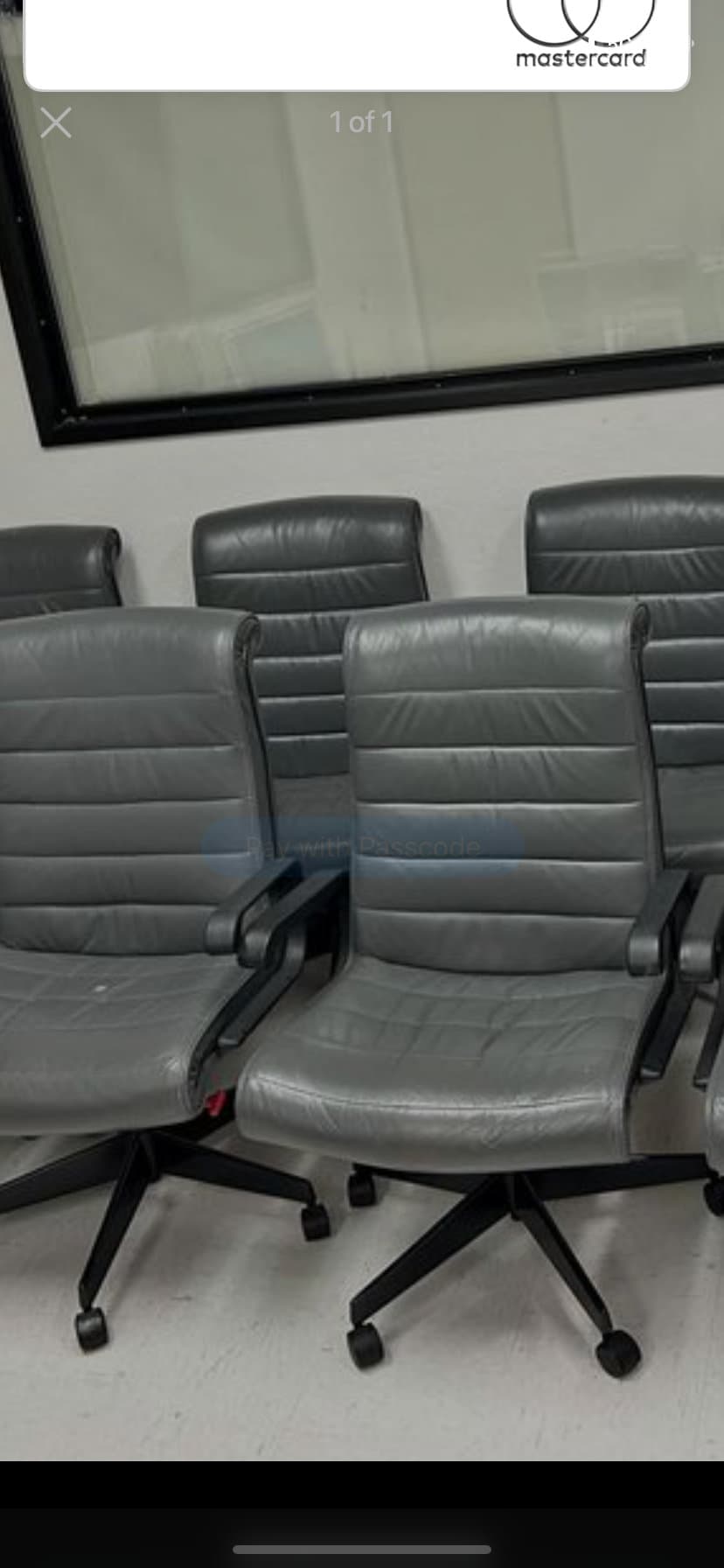 vintage Richard sapper knoll management grey leather chair - Thumbnail 9