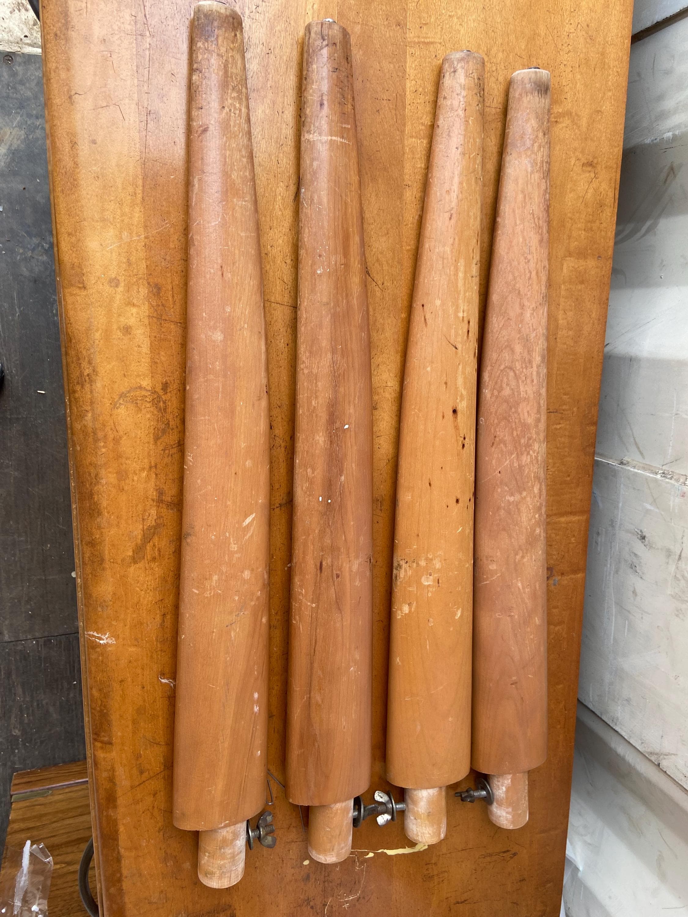 heywood wakefield mid century modern dining table with leaf 64”/34”/29” - Thumbnail 5