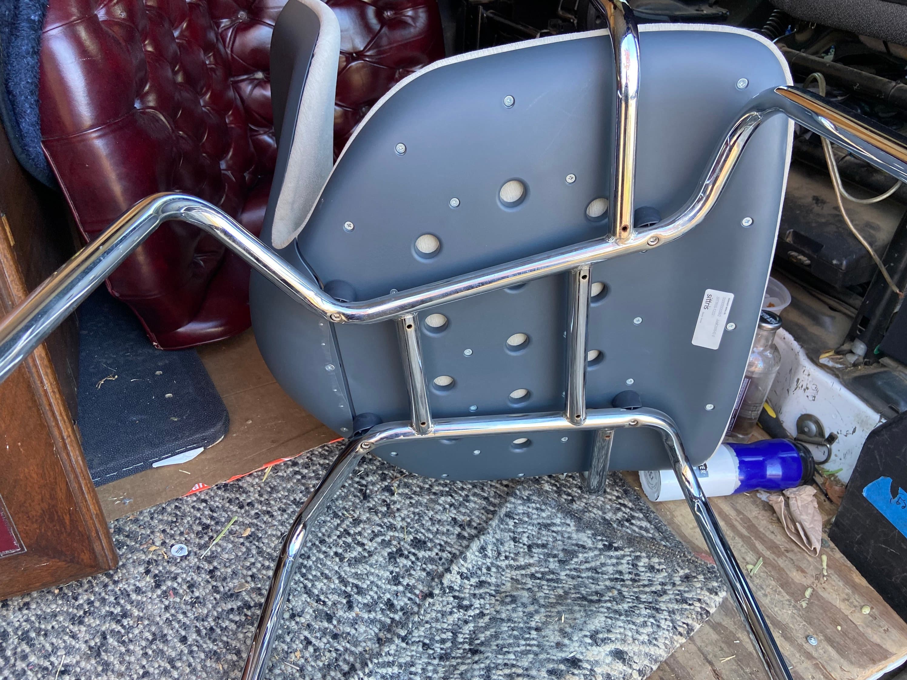 Set of two accent arm side chairs like knoll - Thumbnail 4