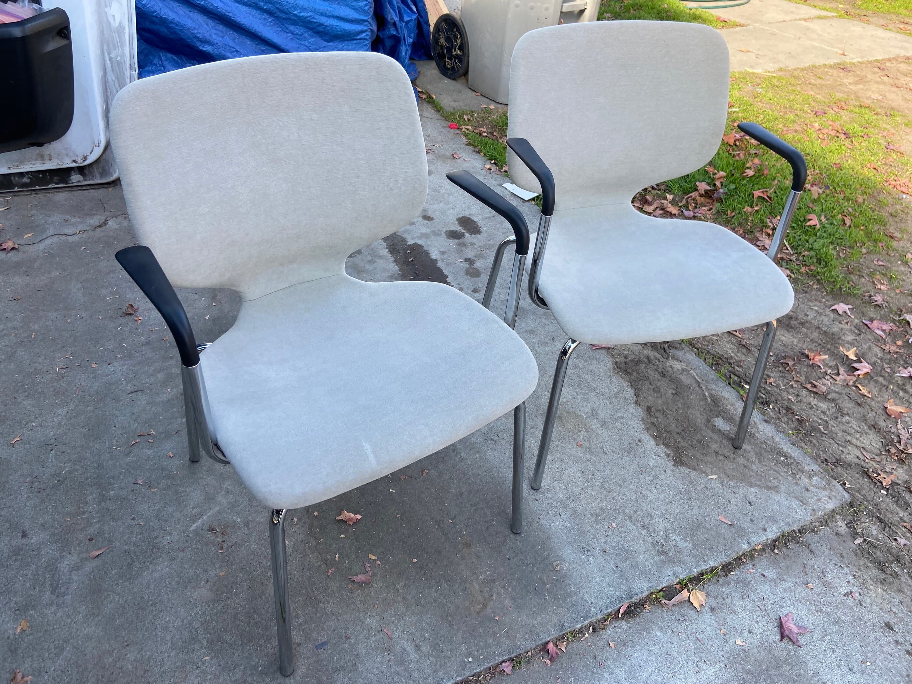 Set of two accent arm side chairs like knoll - Thumbnail 2