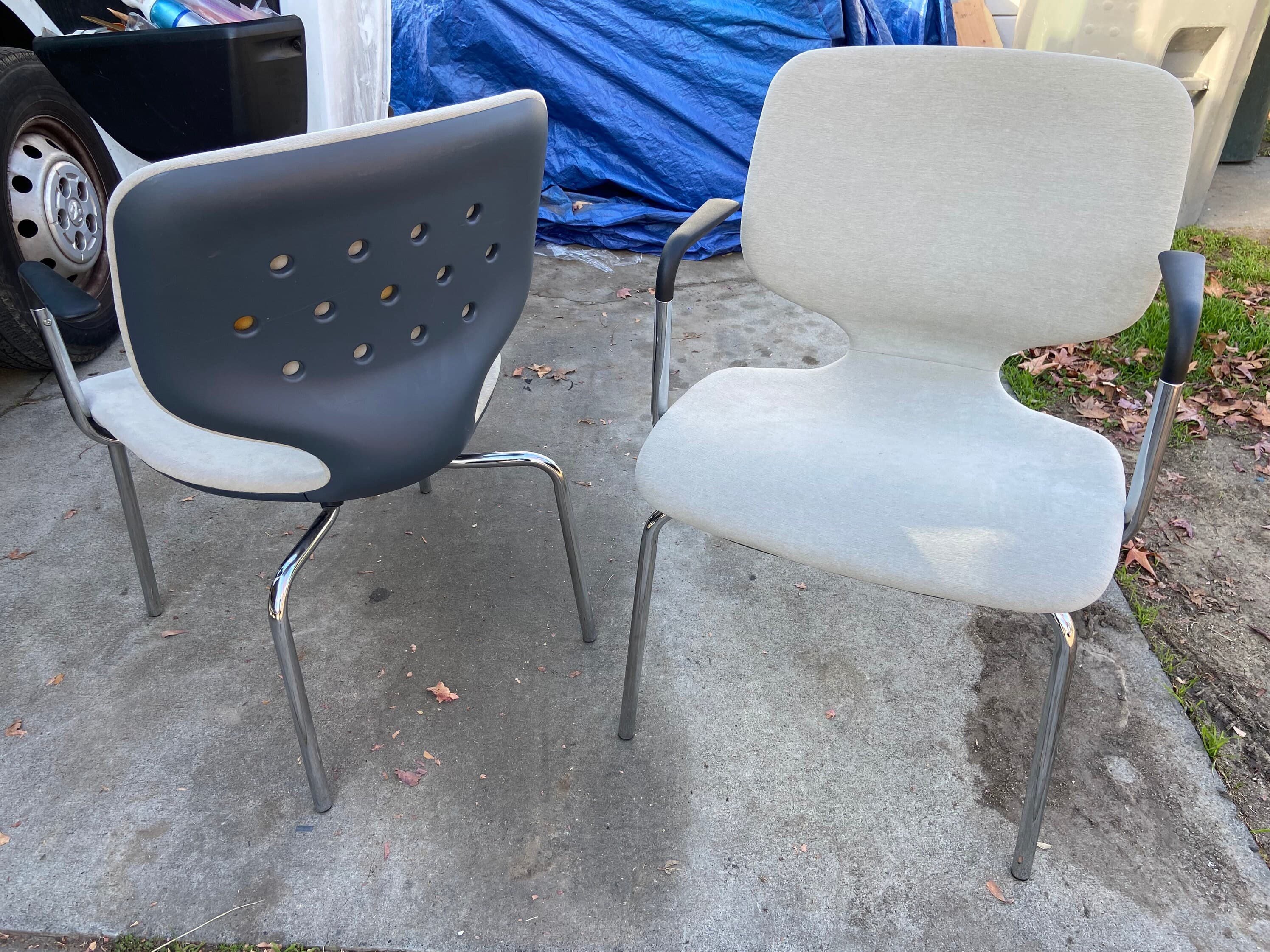 Set of two accent arm side chairs like knoll - Thumbnail 3