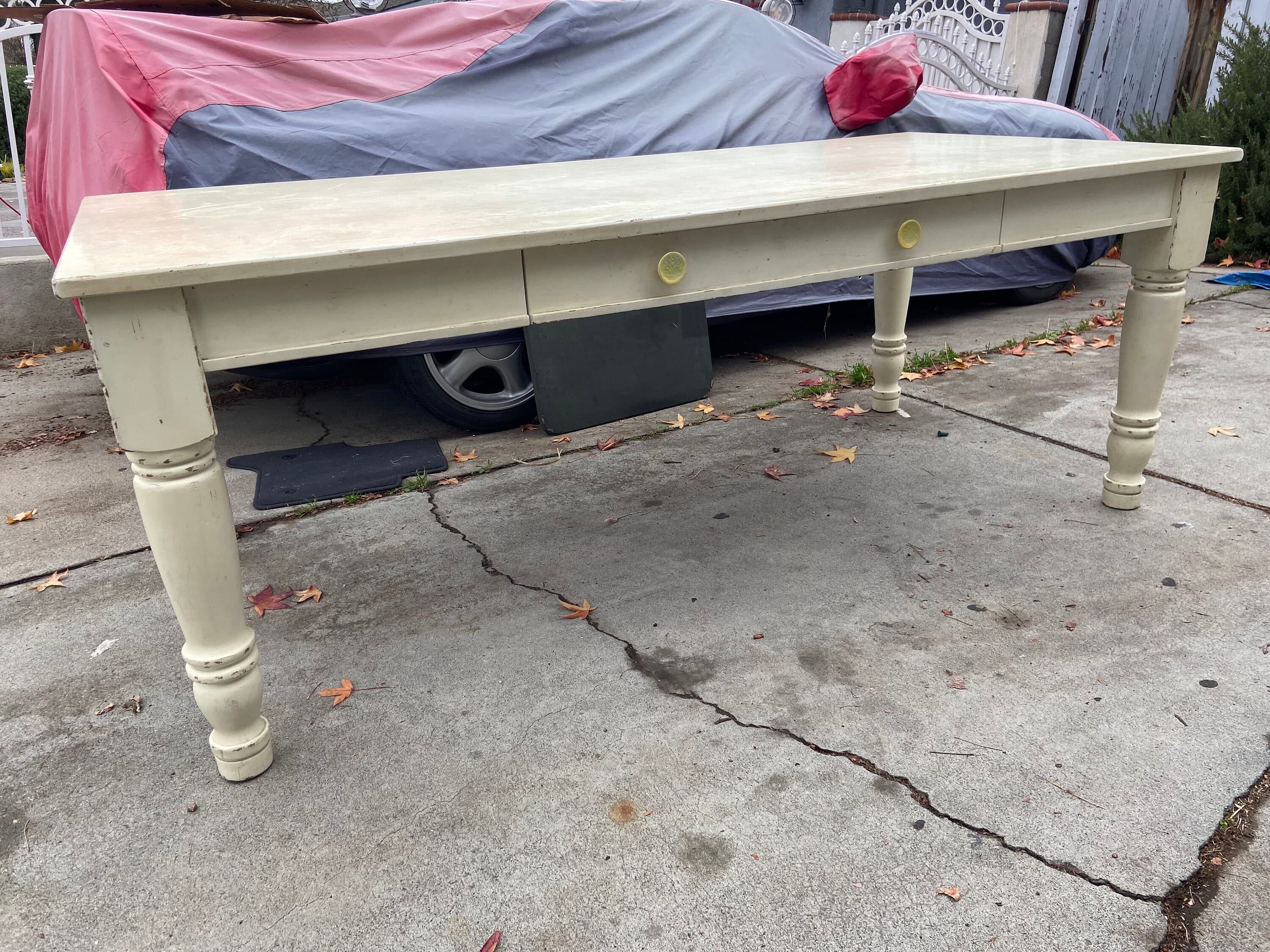 Pottery barn farmhouse rustic kitchen table - Image 1