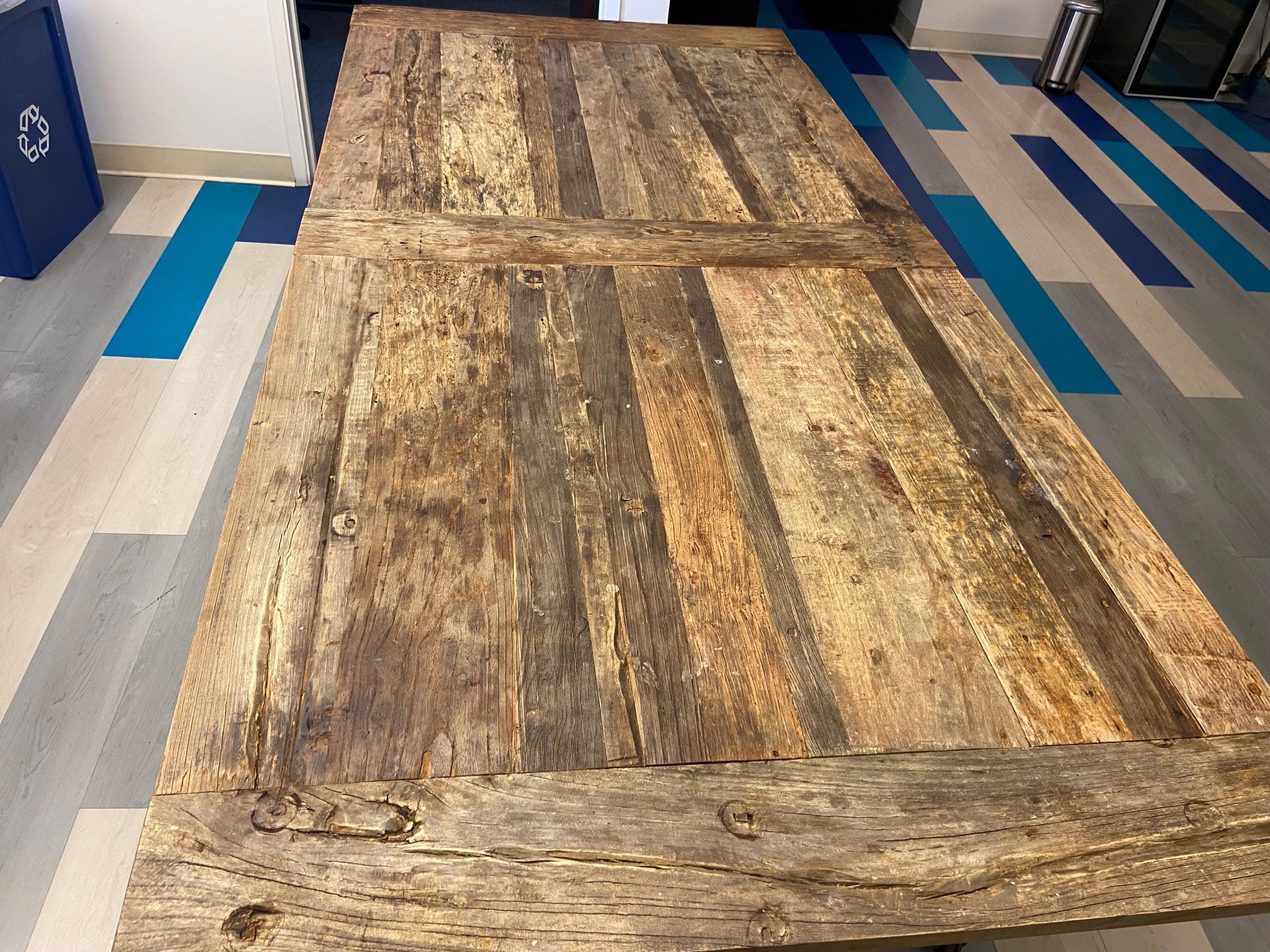Restoration Hardware reclaimed wood dining kitchen conference room table - Thumbnail 9
