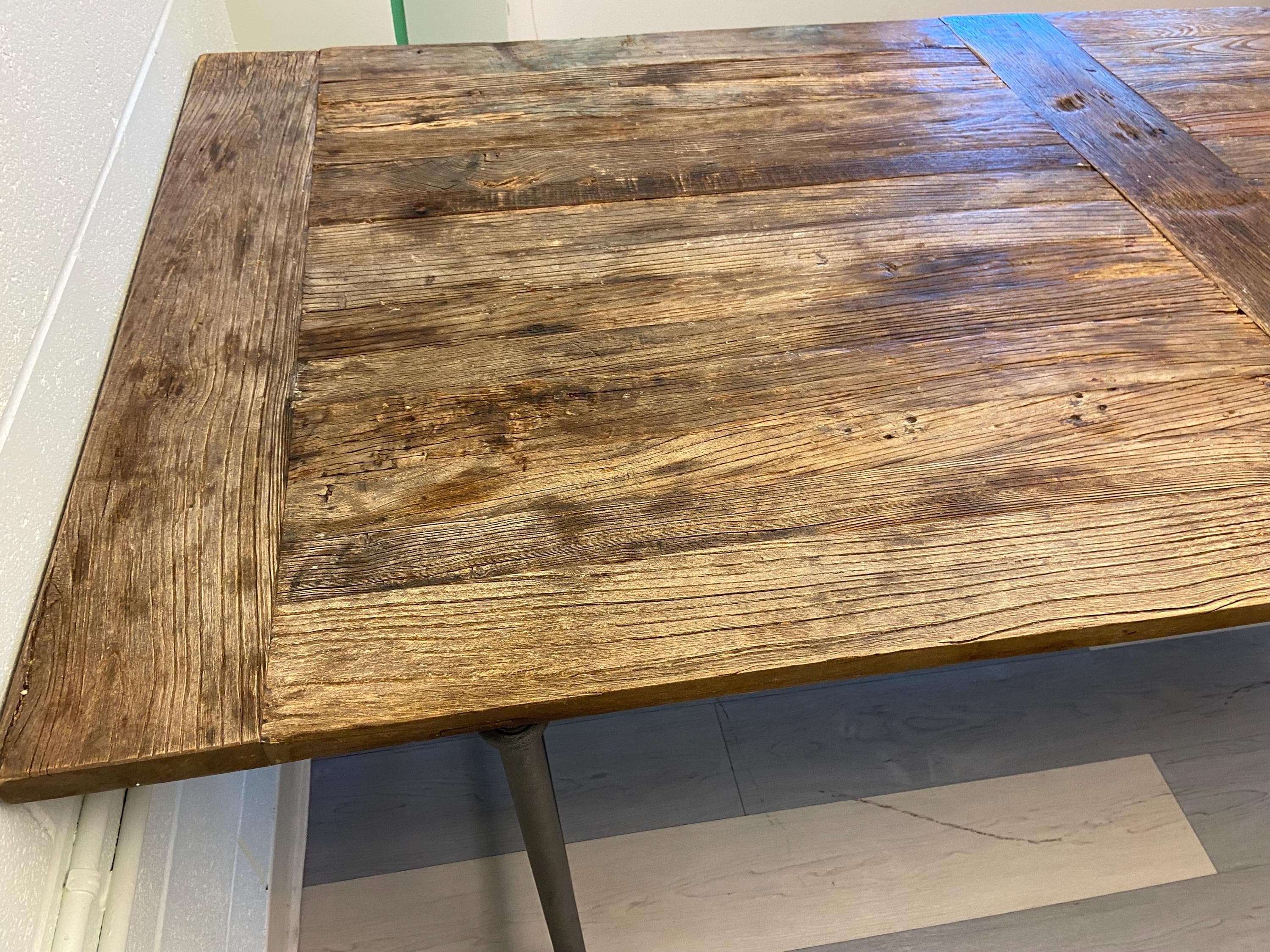 Restoration Hardware reclaimed wood dining kitchen conference room table - Thumbnail 10