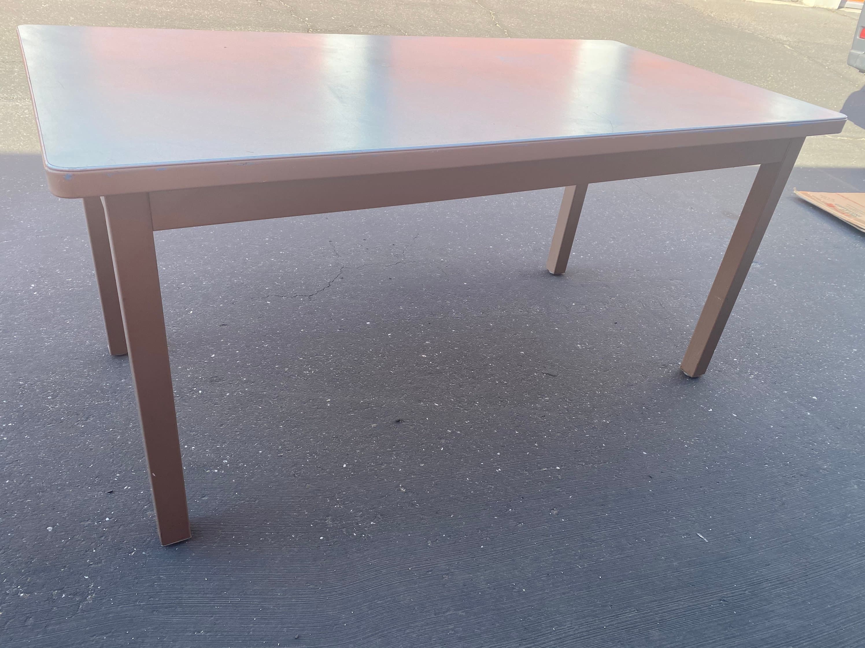 Holga vintage mid century modern metal tanker desk table - Thumbnail 8